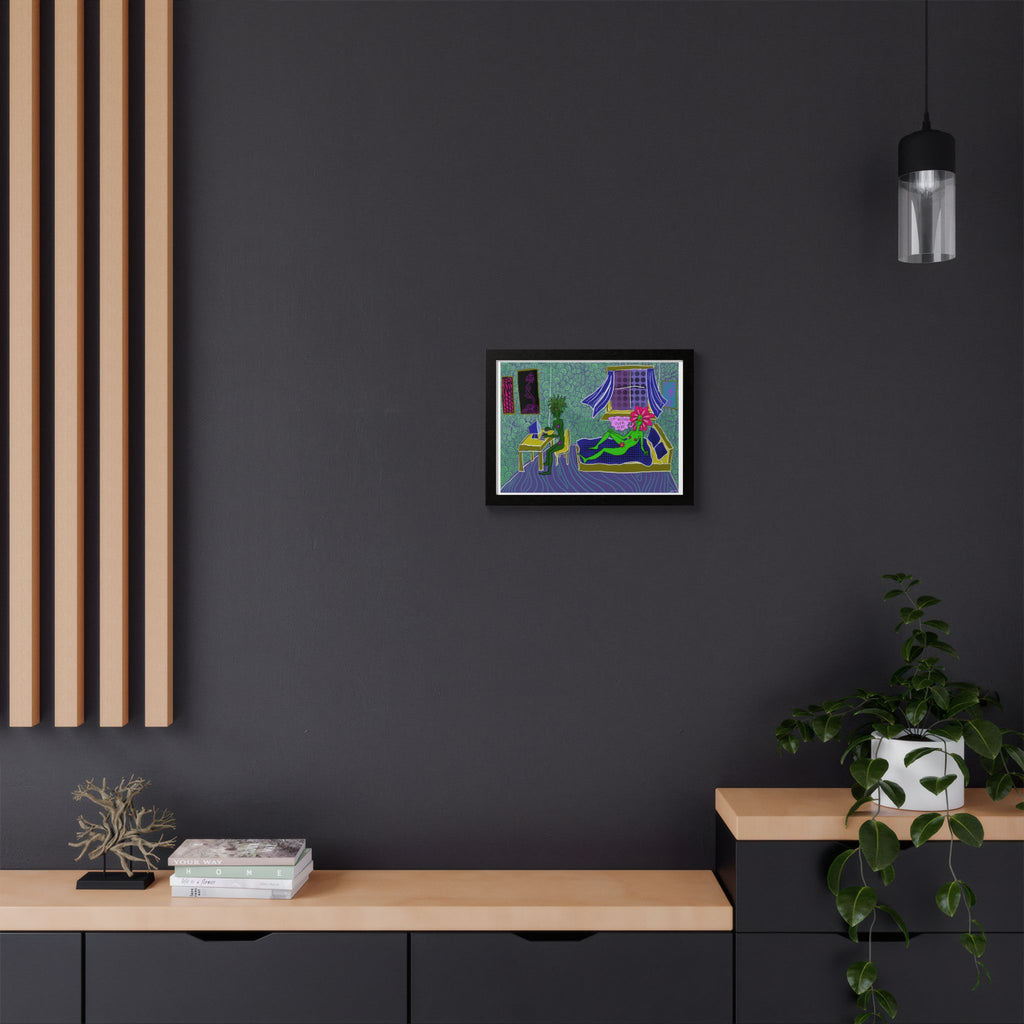 Surreal Floral Bedroom Art Print — Framed Poster