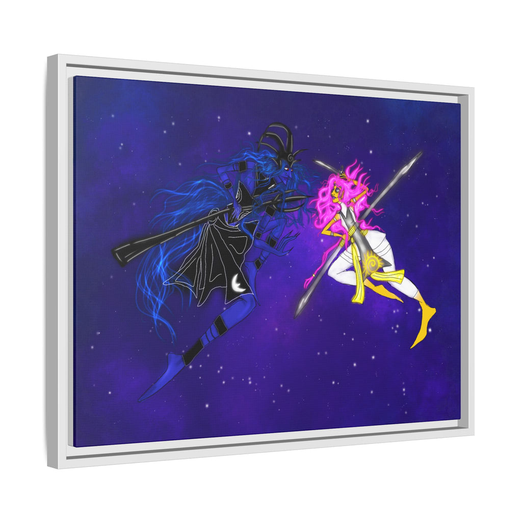 Framed Matte Canvas — Cosmic Duel Sailor Warriors Wall Art