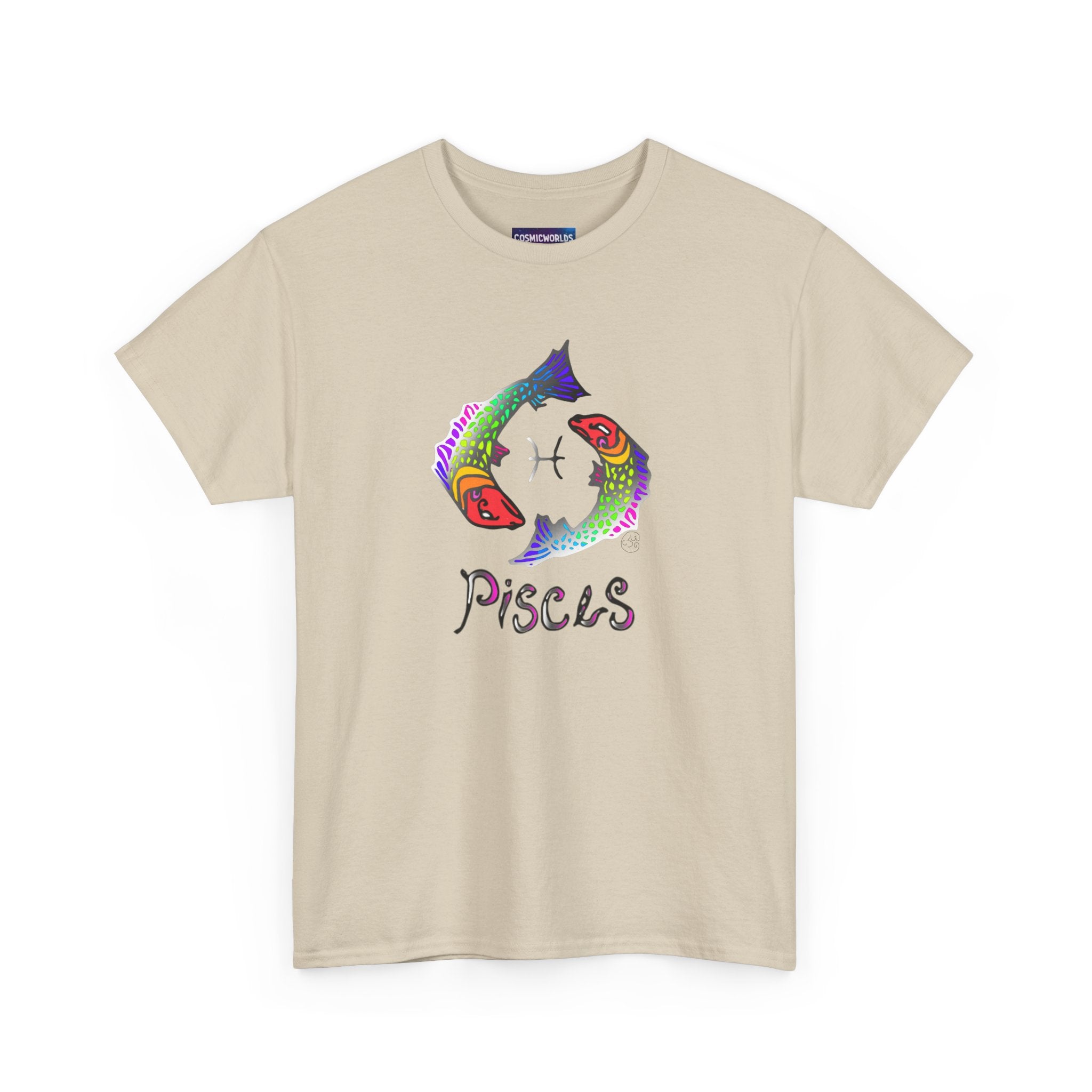 Pisces Zodiac T-Shirt — Colorful Fish Astrology Tee