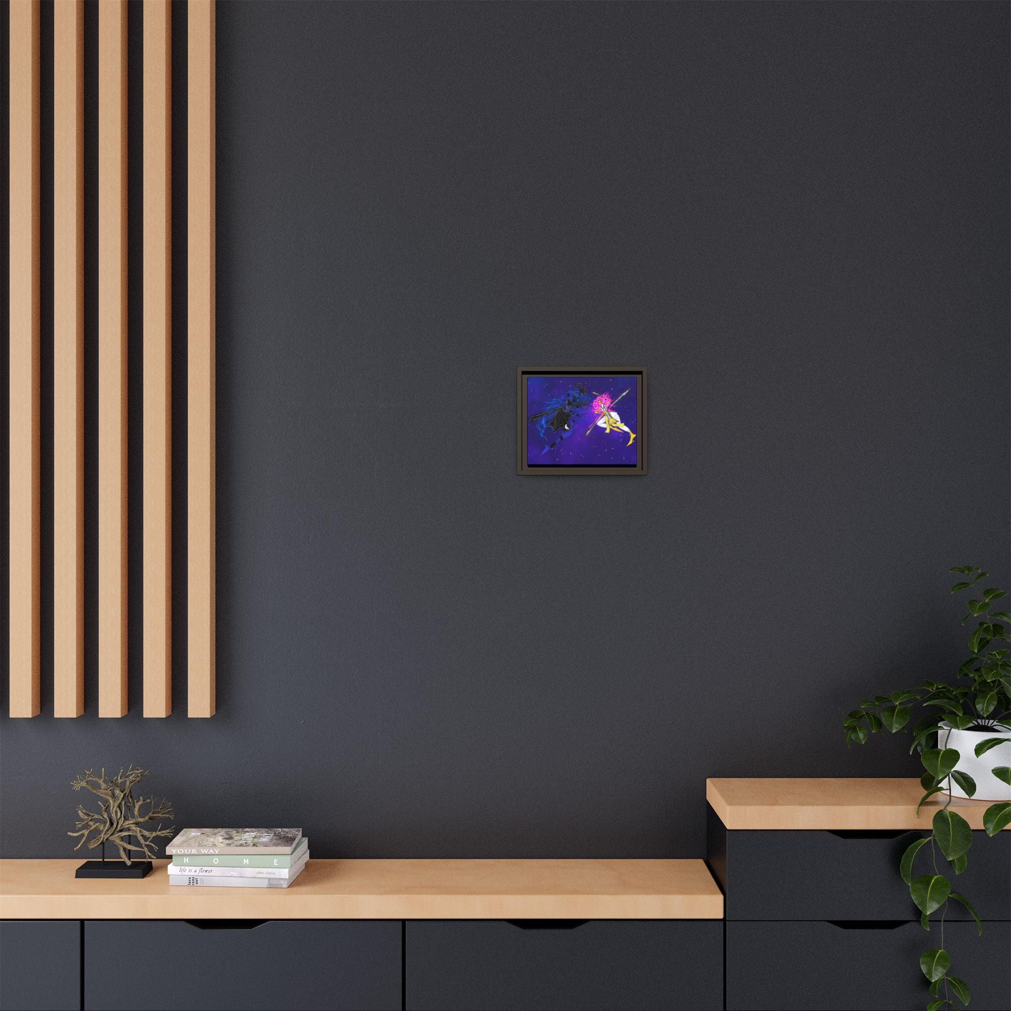 Framed Matte Canvas — Cosmic Duel Sailor Warriors Wall Art