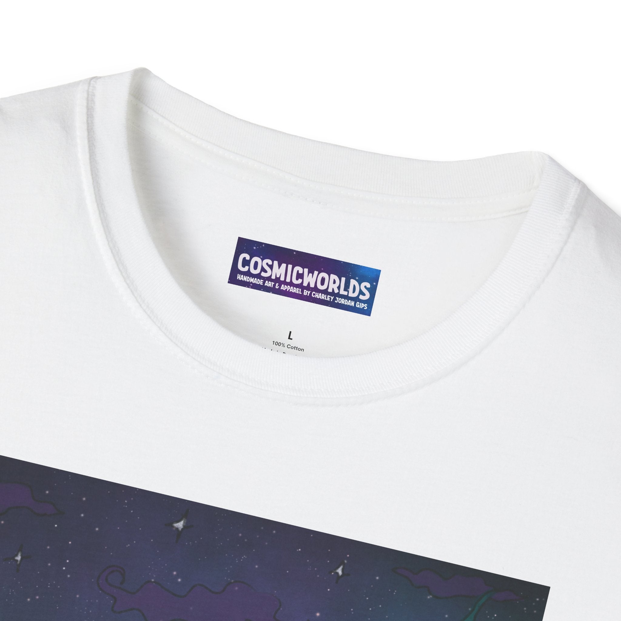 Celestial Night Bloom T-Shirt — Flower Dragon