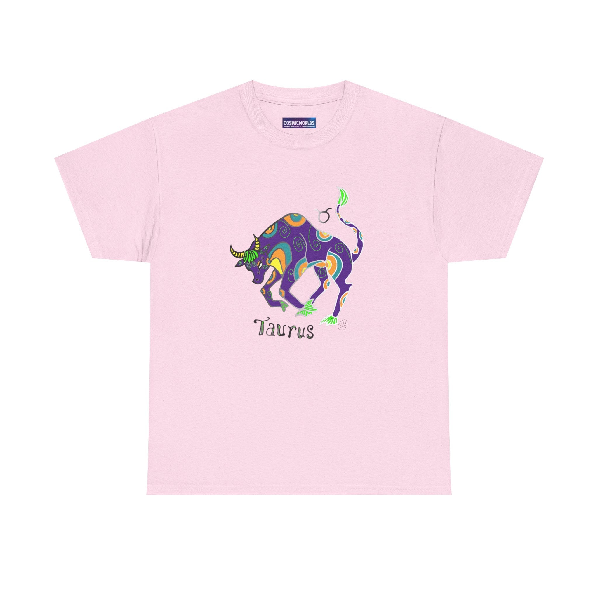 Taurus Bull Zodiac T-Shirt — Colorful Astrological Tee for Taurus Birthday Gifts
