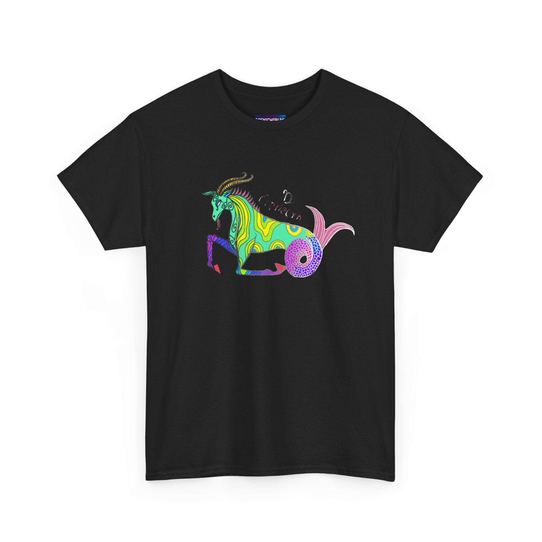 Capricorn Mythical Goat Tee — Colorful Zodiac Shirt