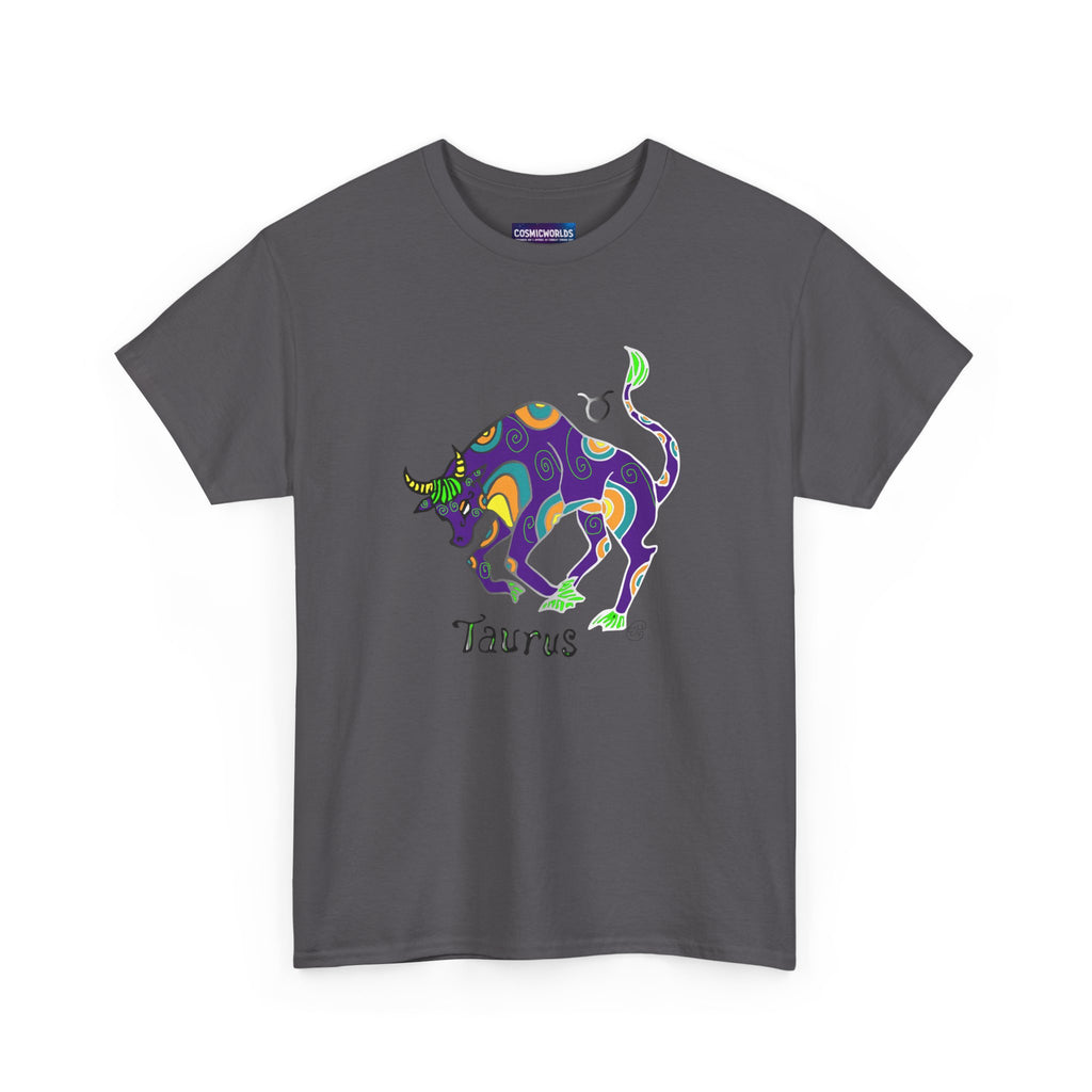 Taurus Bull Zodiac T-Shirt — Colorful Astrological Tee for Taurus Birthday Gifts