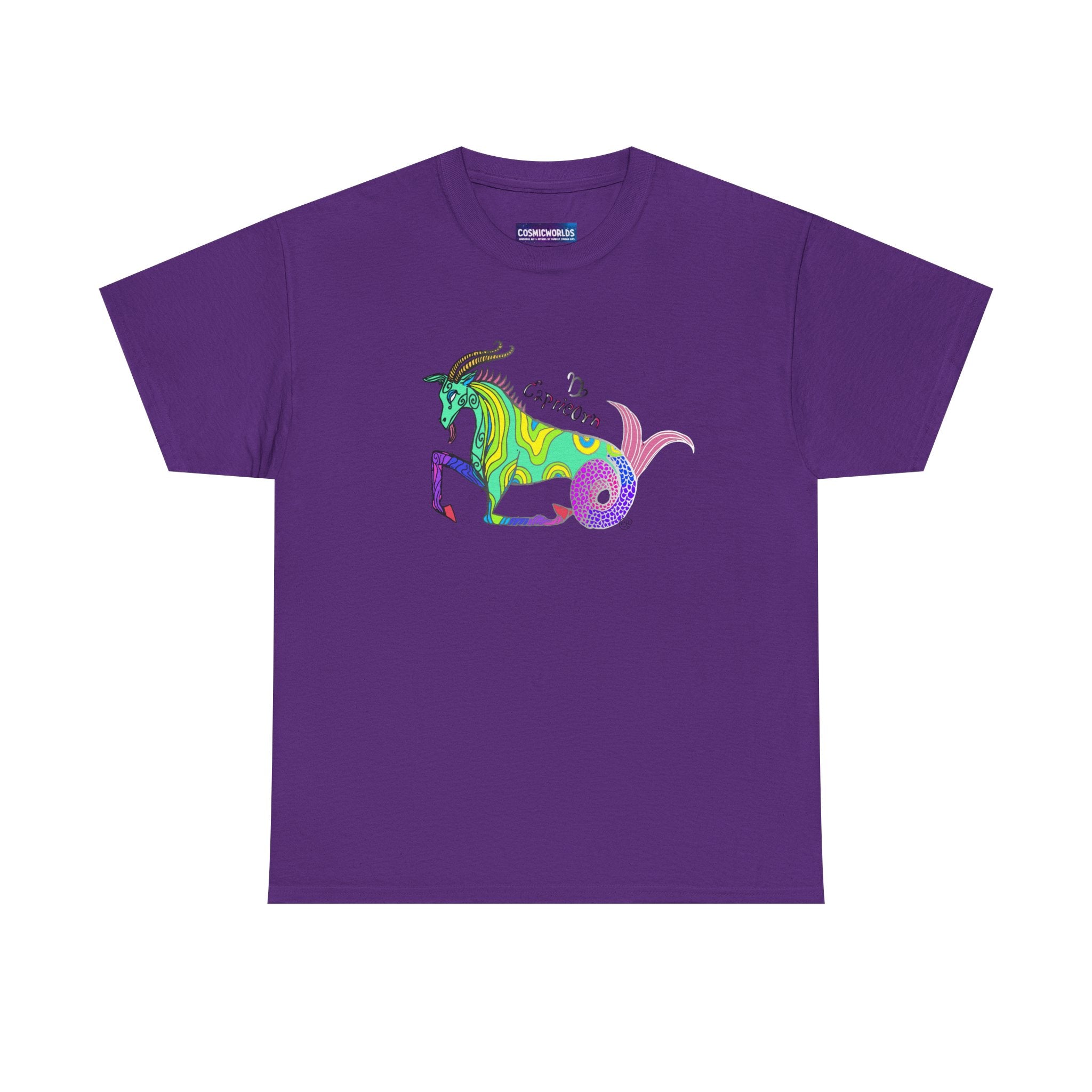 Capricorn Mythical Goat Tee — Colorful Zodiac Shirt