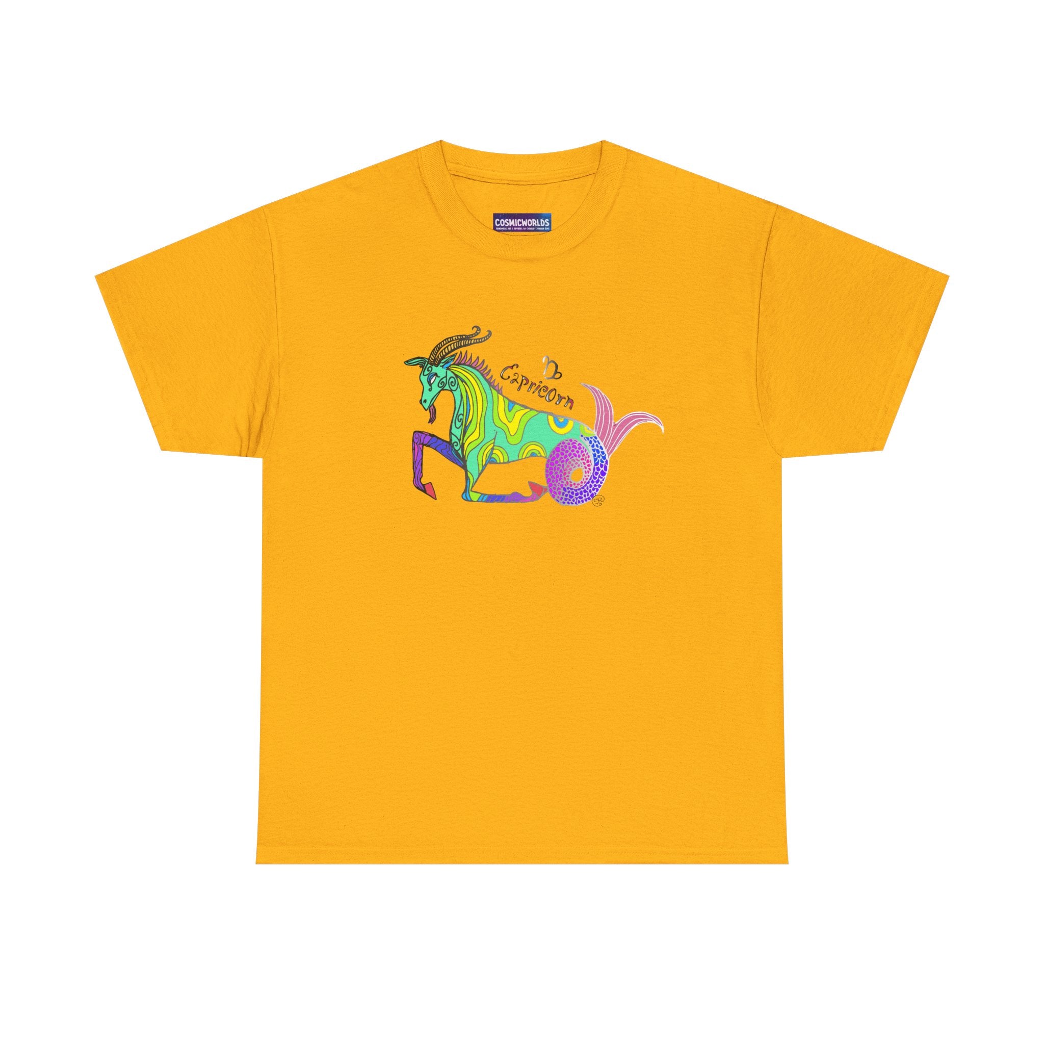 Capricorn Mythical Goat Tee — Colorful Zodiac Shirt