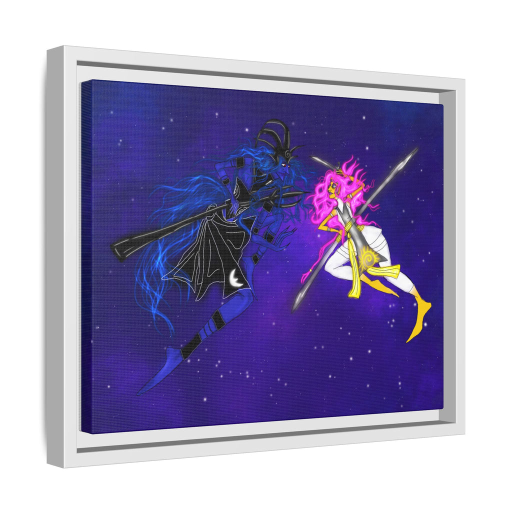 Framed Matte Canvas — Cosmic Duel Sailor Warriors Wall Art