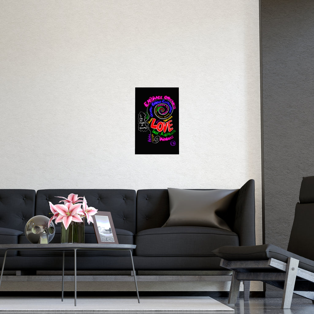 “I Am An Agent of Change” Poster — Embrace Otherness Neon Wall Art
