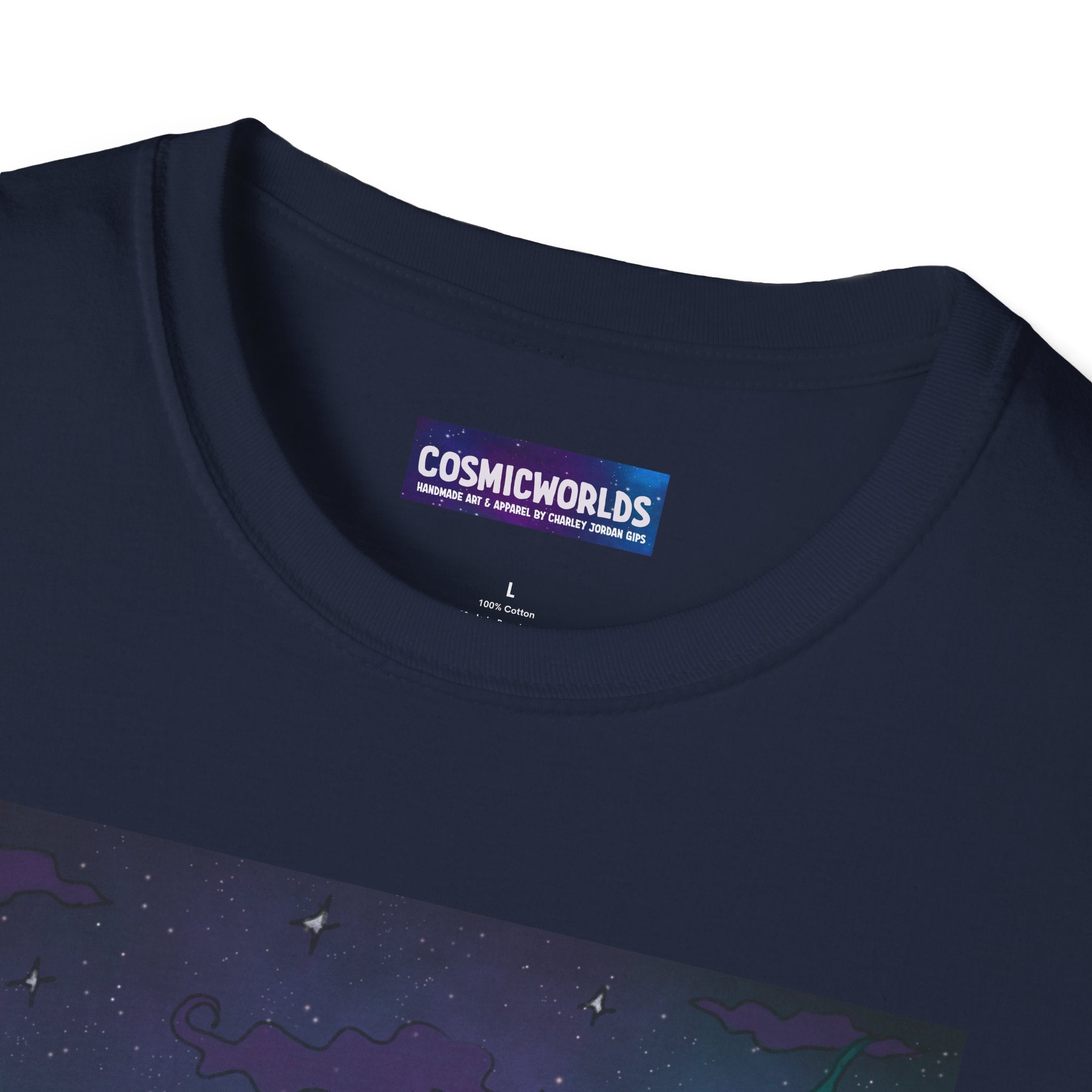 Celestial Night Bloom T-Shirt — Flower Dragon