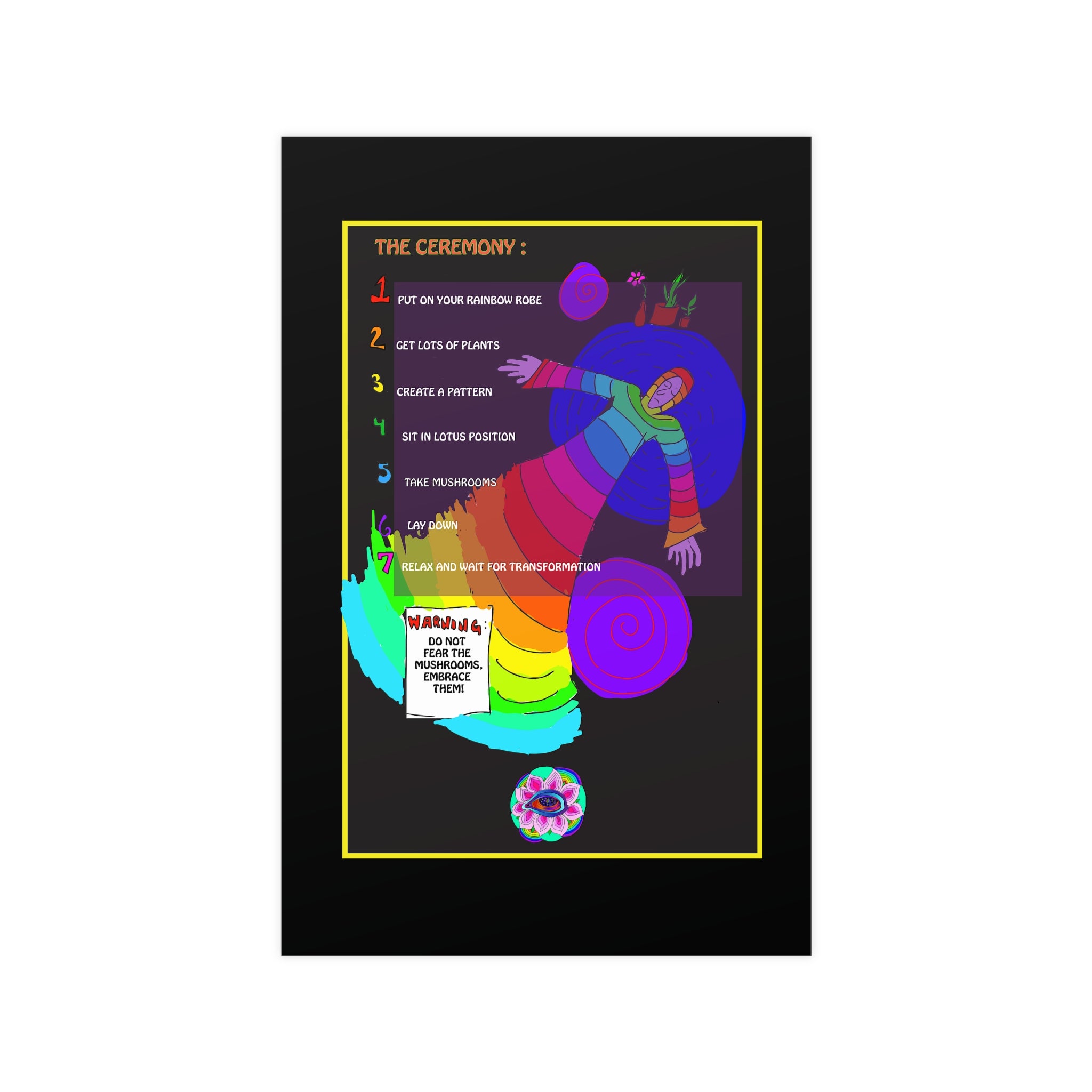 Psychedelic Ceremony Poster — Matte Vertical & Horizontal Art Print
