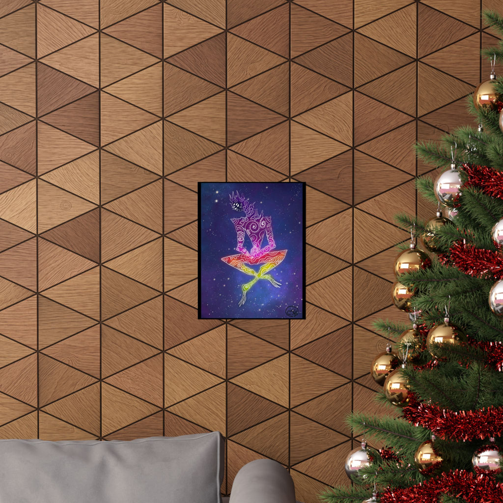 Psychedelic Cosmic Dancer Matte Poster