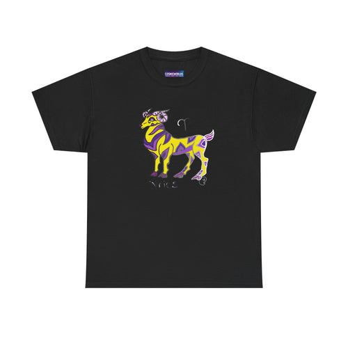 Aries Zodiac Tee — Colorful Mythic Ram Astrology Shirt