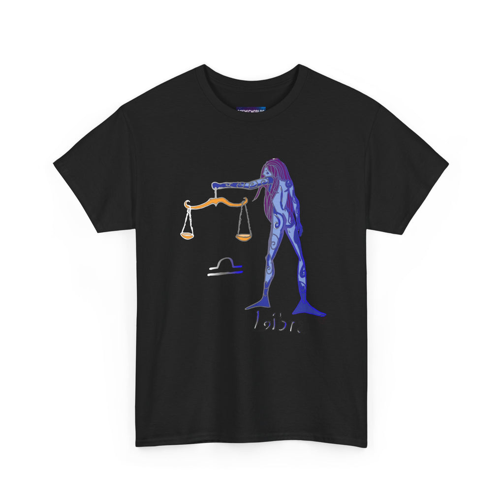 Libra Zodiac T-Shirt — Artistic Scales Astrology Tee