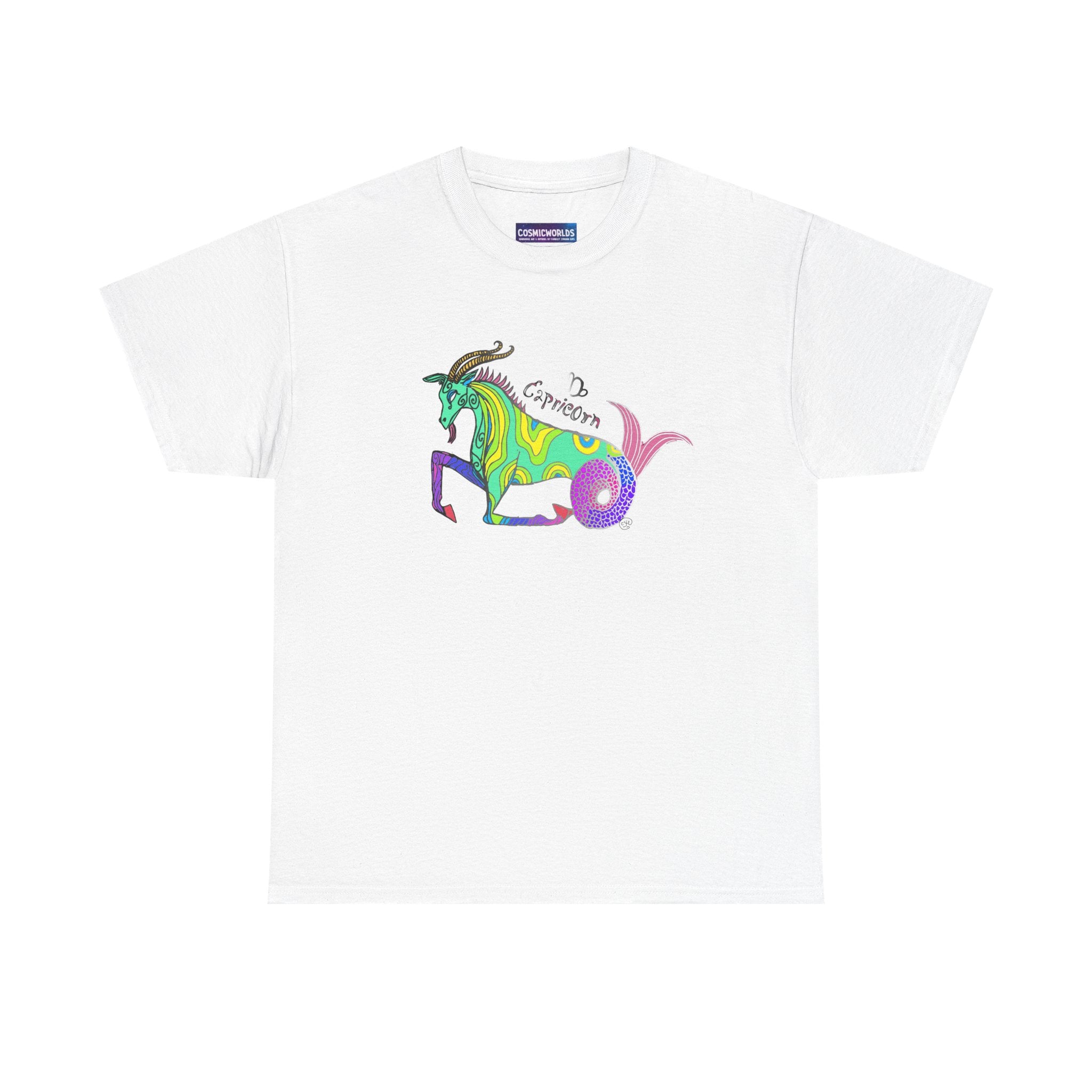 Capricorn Mythical Goat Tee — Colorful Zodiac Shirt