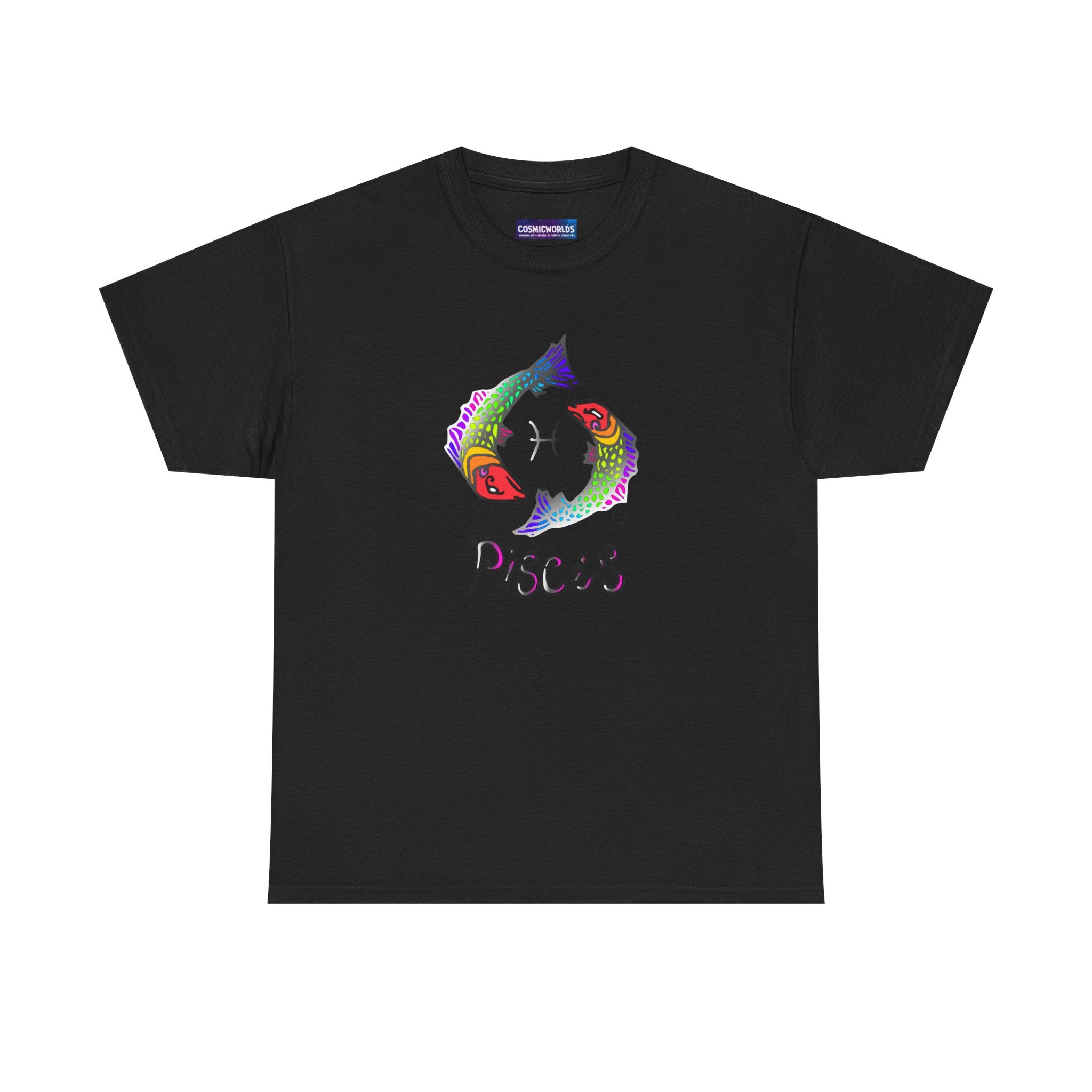 Pisces Zodiac T-Shirt — Colorful Fish Astrology Tee