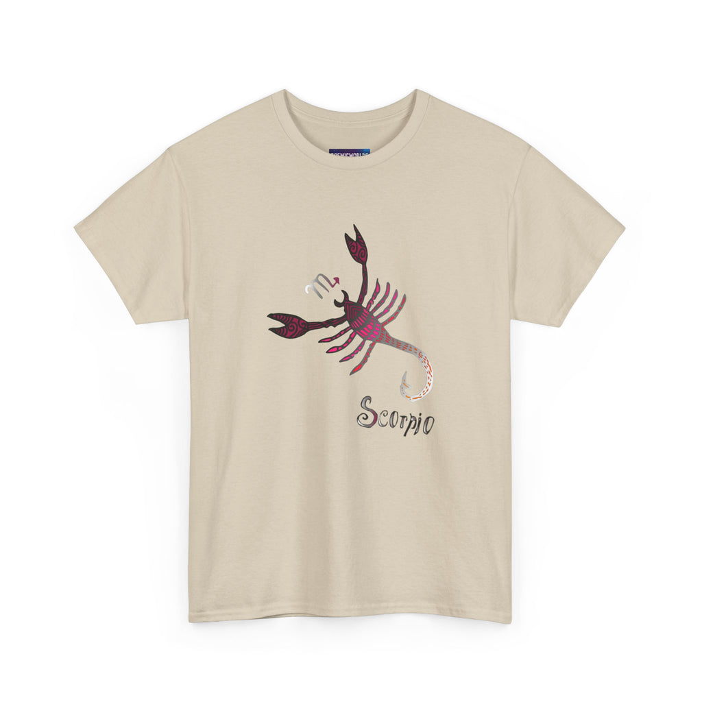 Scorpio Zodiac T‑Shirt — Stylized Scorpion Astrology Tee