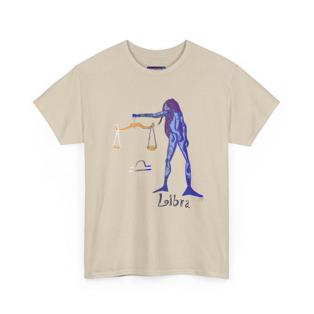 Libra Zodiac T-Shirt — Artistic Scales Astrology Tee