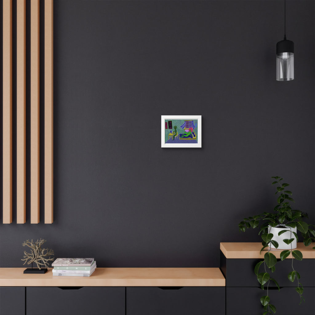 Surreal Floral Bedroom Art Print — Framed Poster