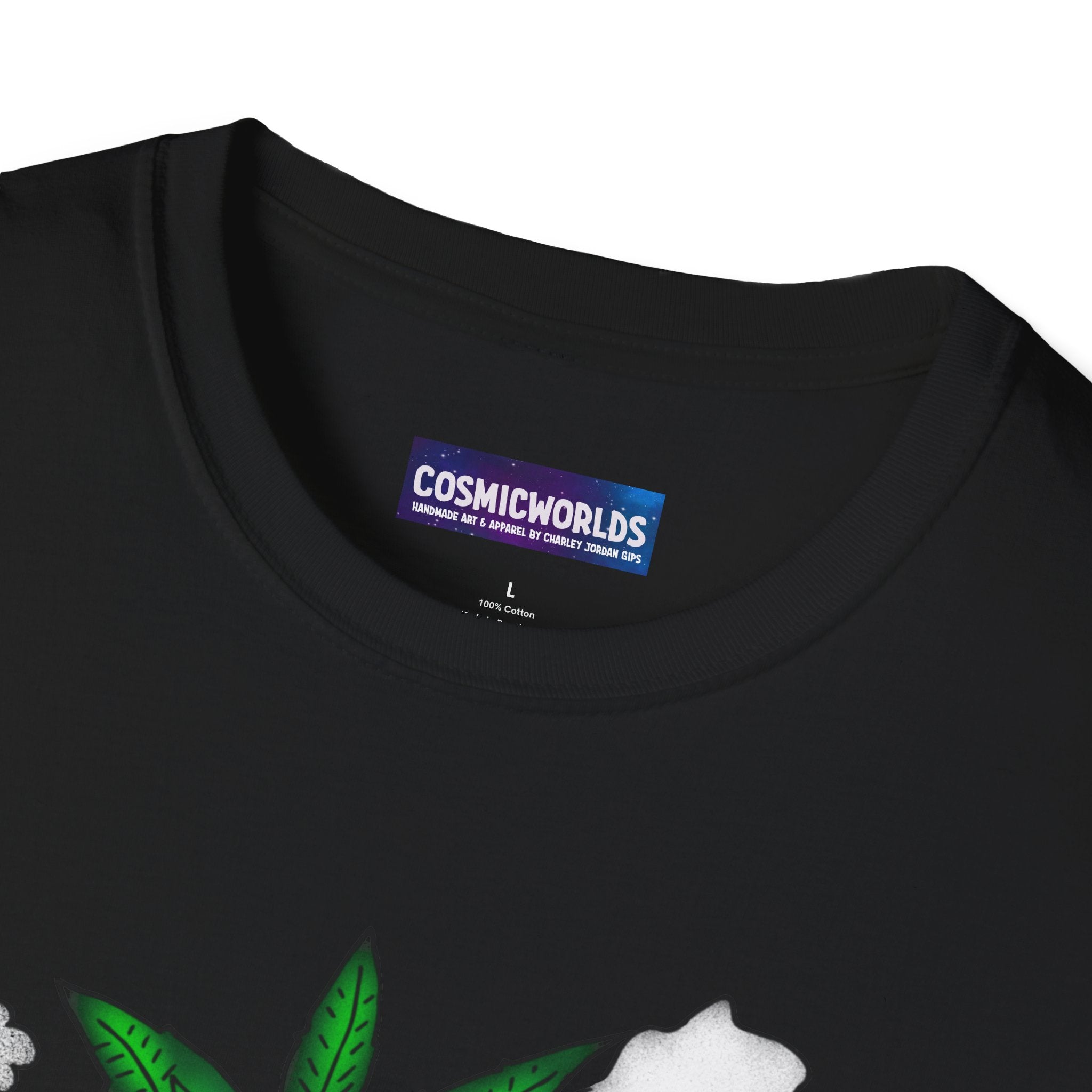 Herb Cat T-Shirt – Funny Cannabis Cat Graphic Tee ("Smells Like Hemp")