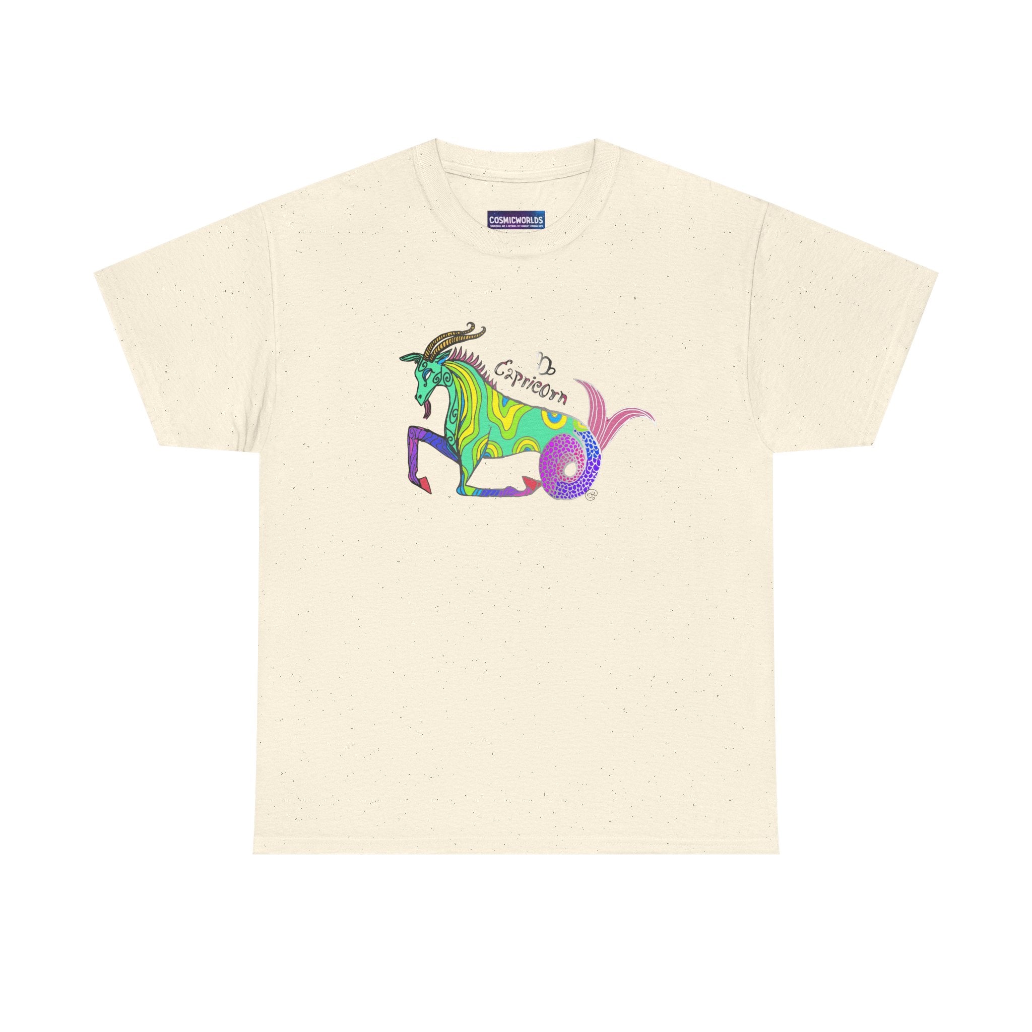 Capricorn Mythical Goat Tee — Colorful Zodiac Shirt