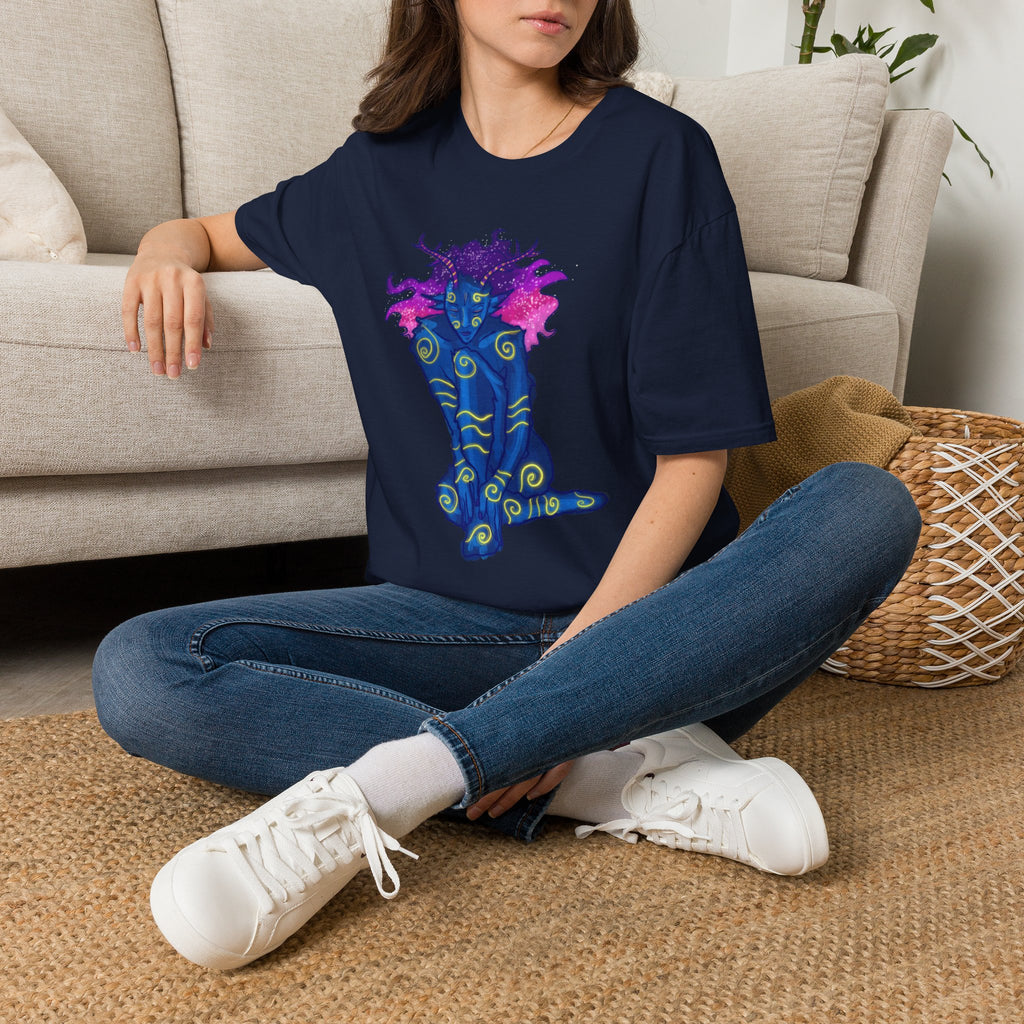 Space Deer Goddess T-Shirt — Psychedelic Illustration