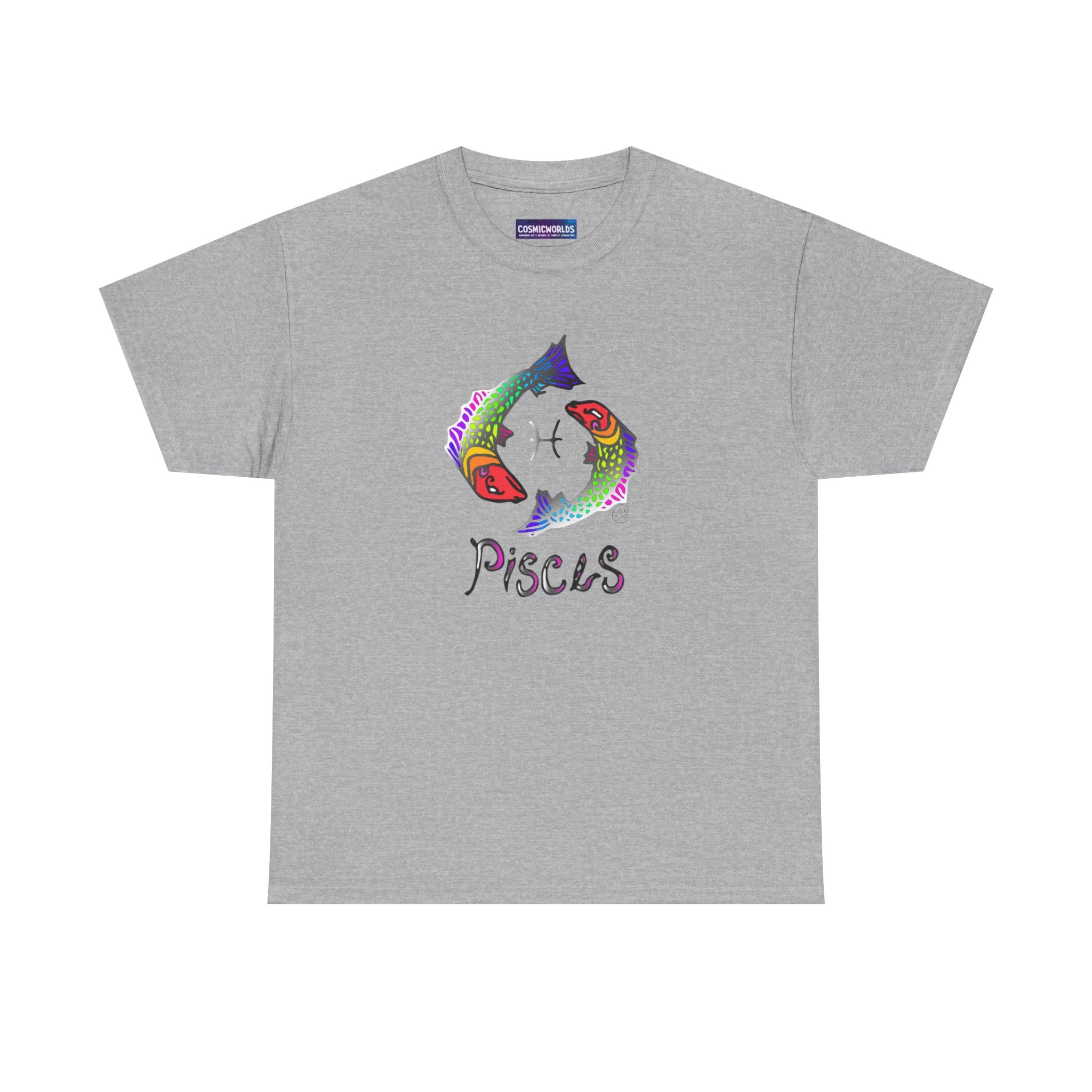 Pisces Zodiac T-Shirt — Colorful Fish Astrology Tee