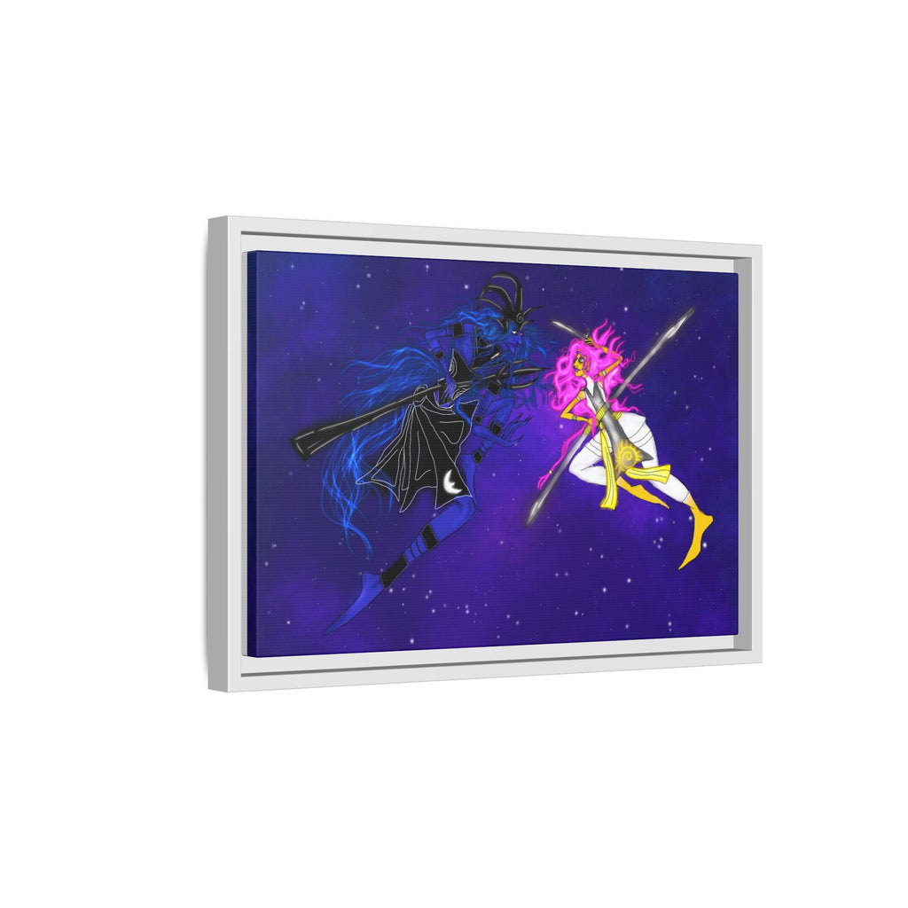 Framed Matte Canvas — Cosmic Duel Sailor Warriors Wall Art