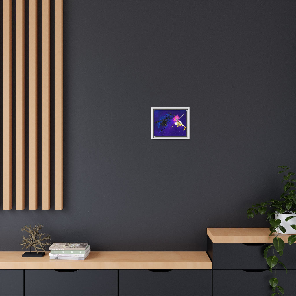 Framed Matte Canvas — Cosmic Duel Sailor Warriors Wall Art