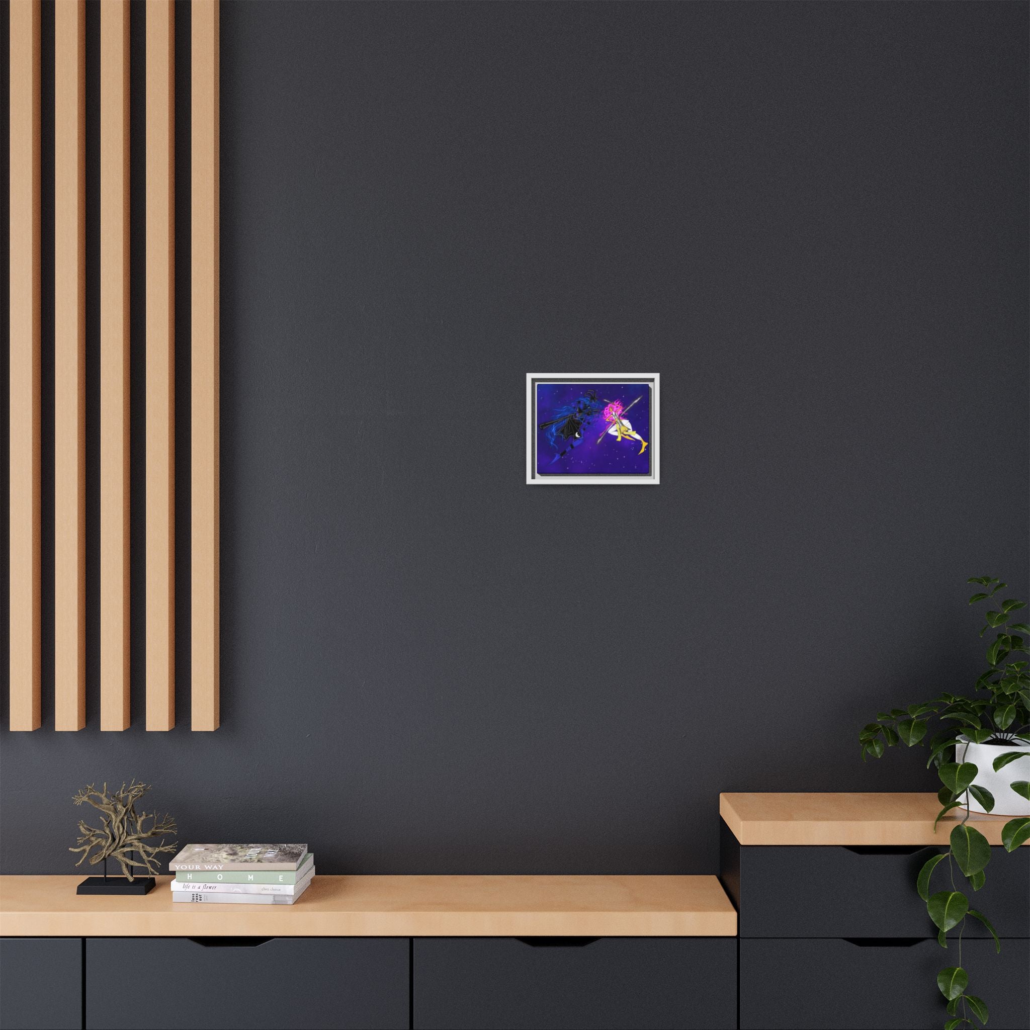 Framed Matte Canvas — Cosmic Duel Sailor Warriors Wall Art