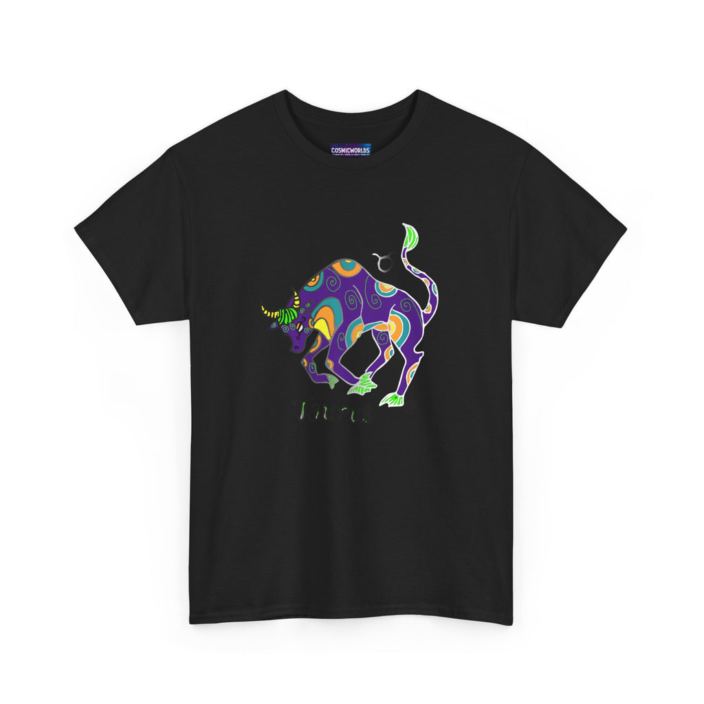 Taurus Bull Zodiac T-Shirt — Colorful Astrological Tee for Taurus Birthday Gifts