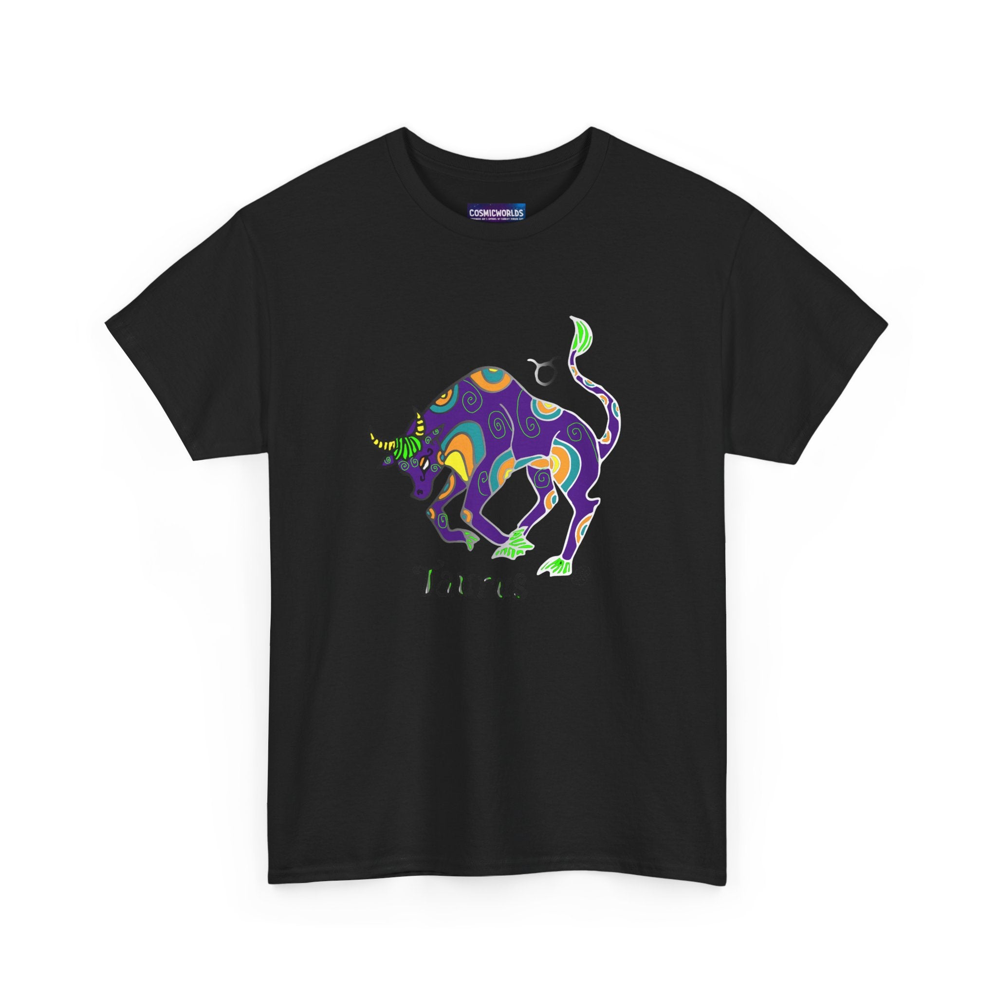 Taurus Bull Zodiac T-Shirt — Colorful Astrological Tee for Taurus Birthday Gifts