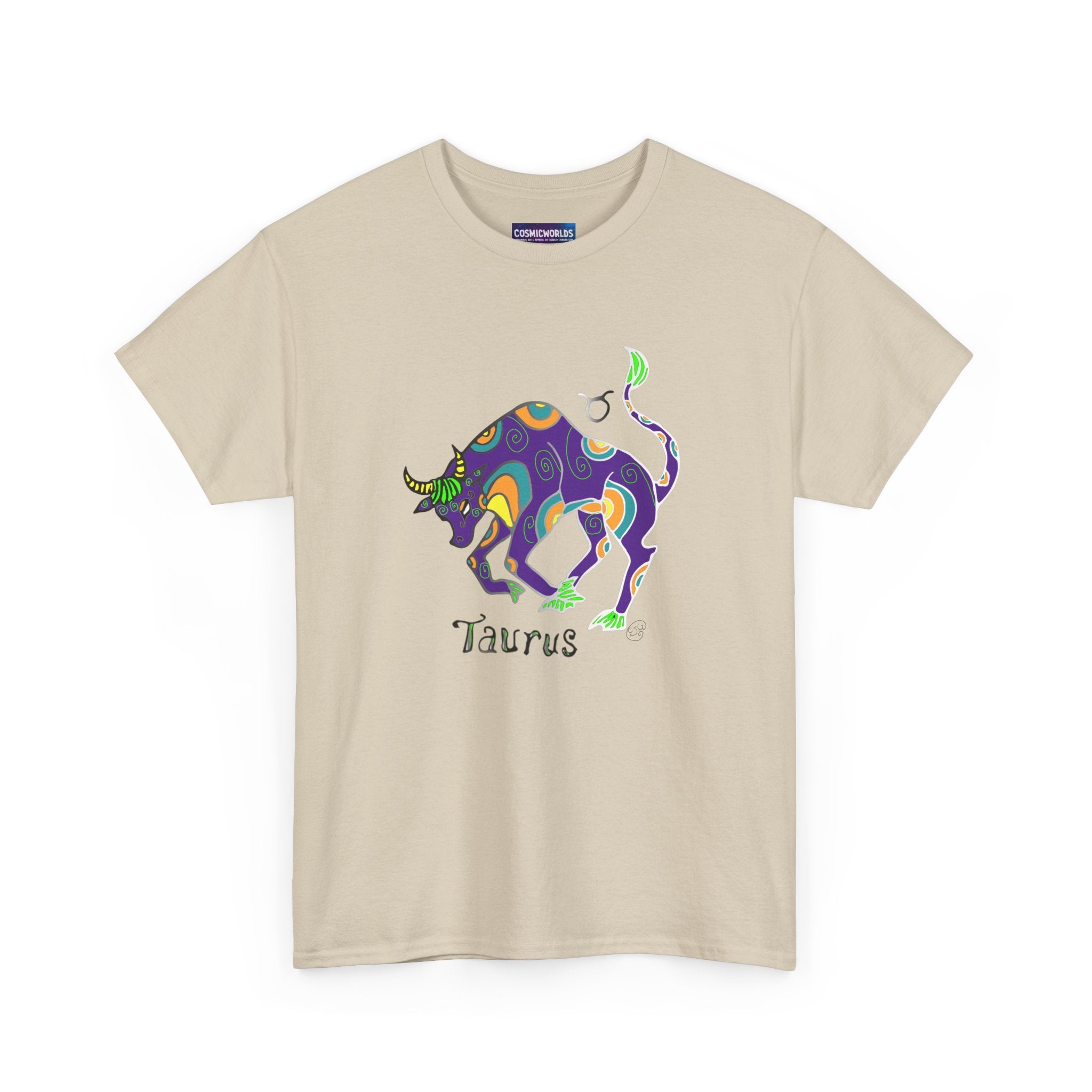 Taurus Bull Zodiac T-Shirt — Colorful Astrological Tee for Taurus Birthday Gifts