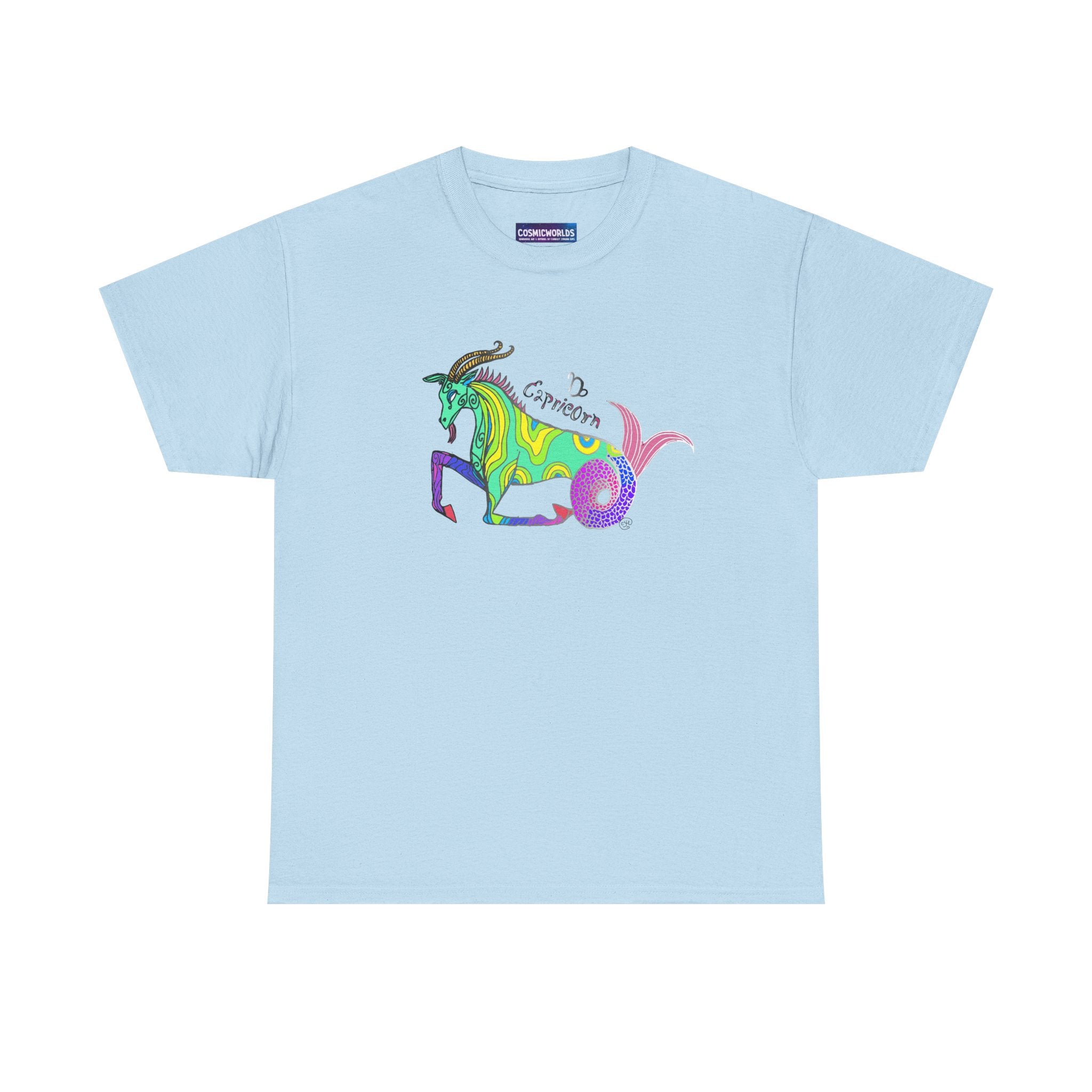 Capricorn Mythical Goat Tee — Colorful Zodiac Shirt