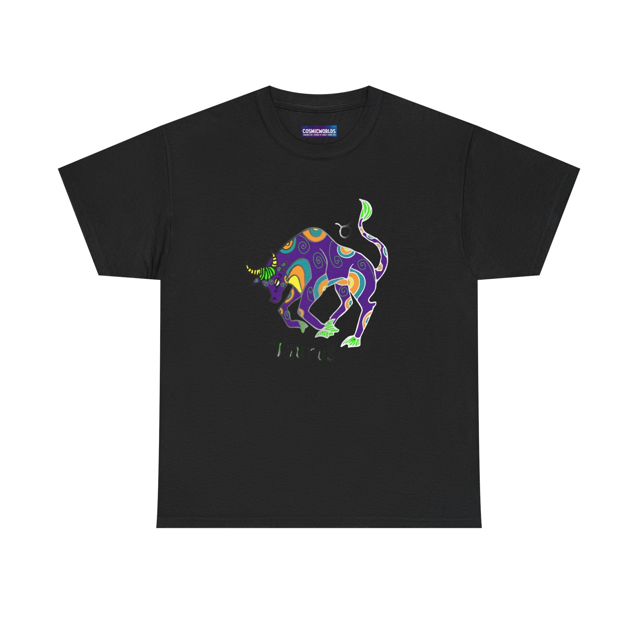 Taurus Bull Zodiac T-Shirt — Colorful Astrological Tee for Taurus Birthday Gifts
