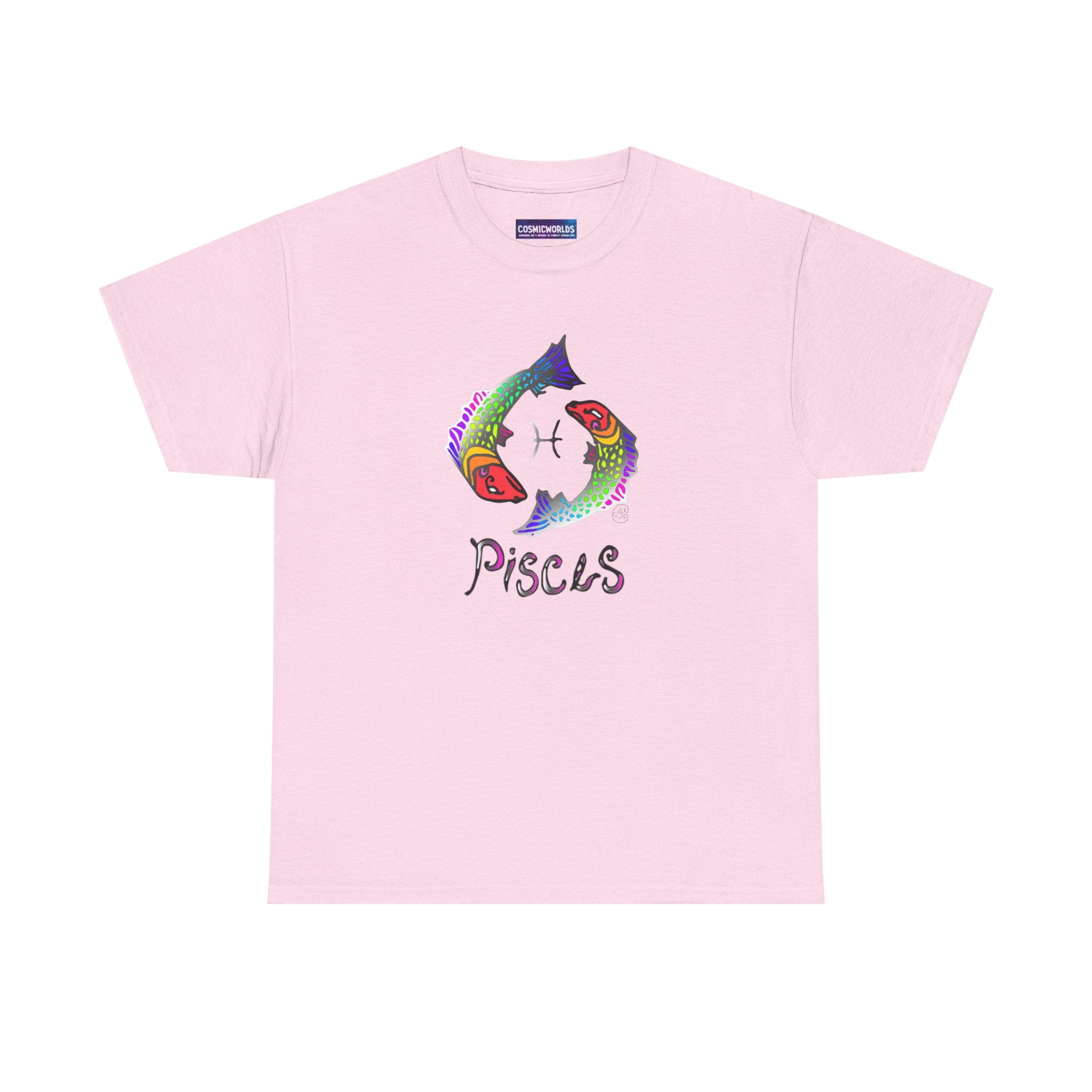 Pisces Zodiac T-Shirt — Colorful Fish Astrology Tee