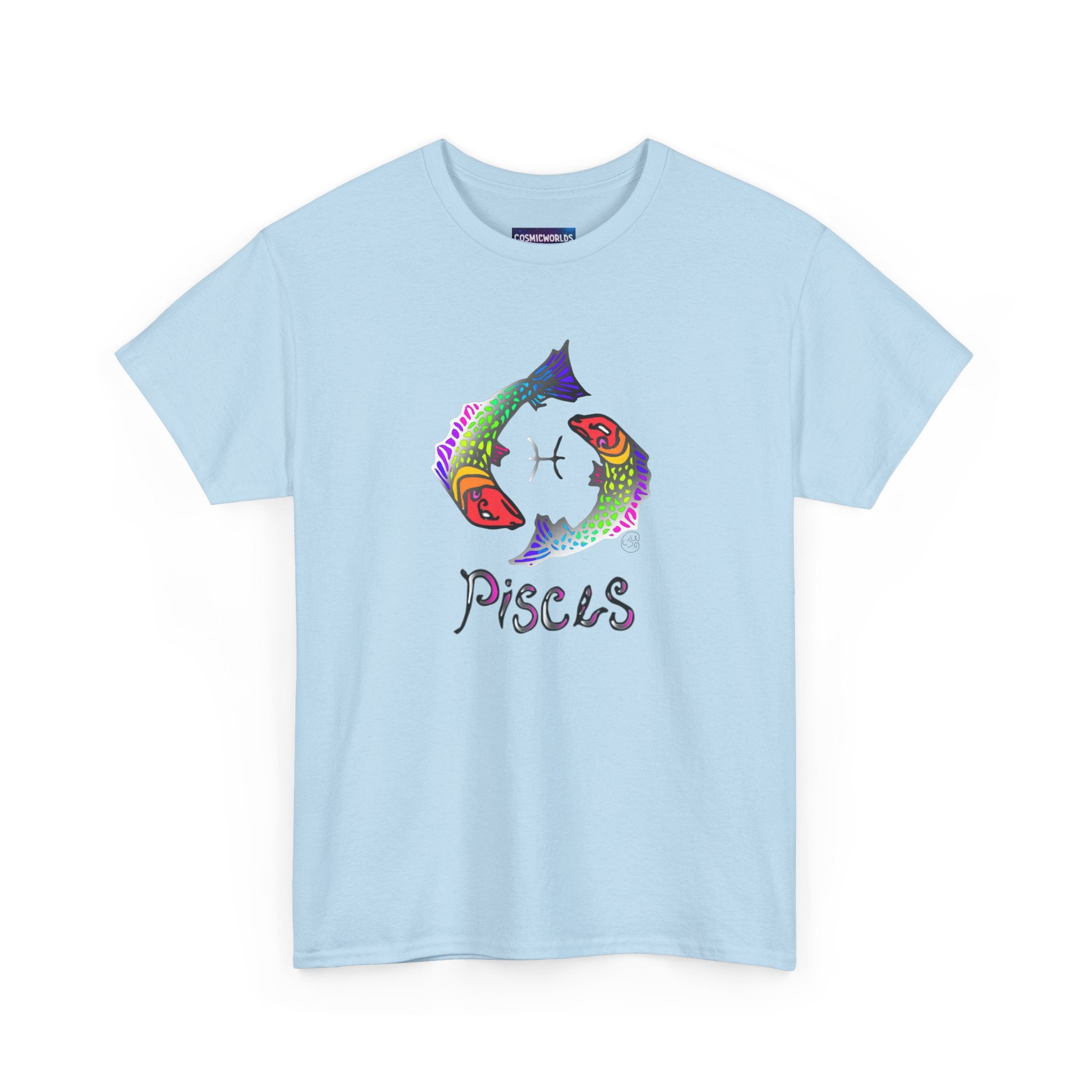 Pisces Zodiac T-Shirt — Colorful Fish Astrology Tee