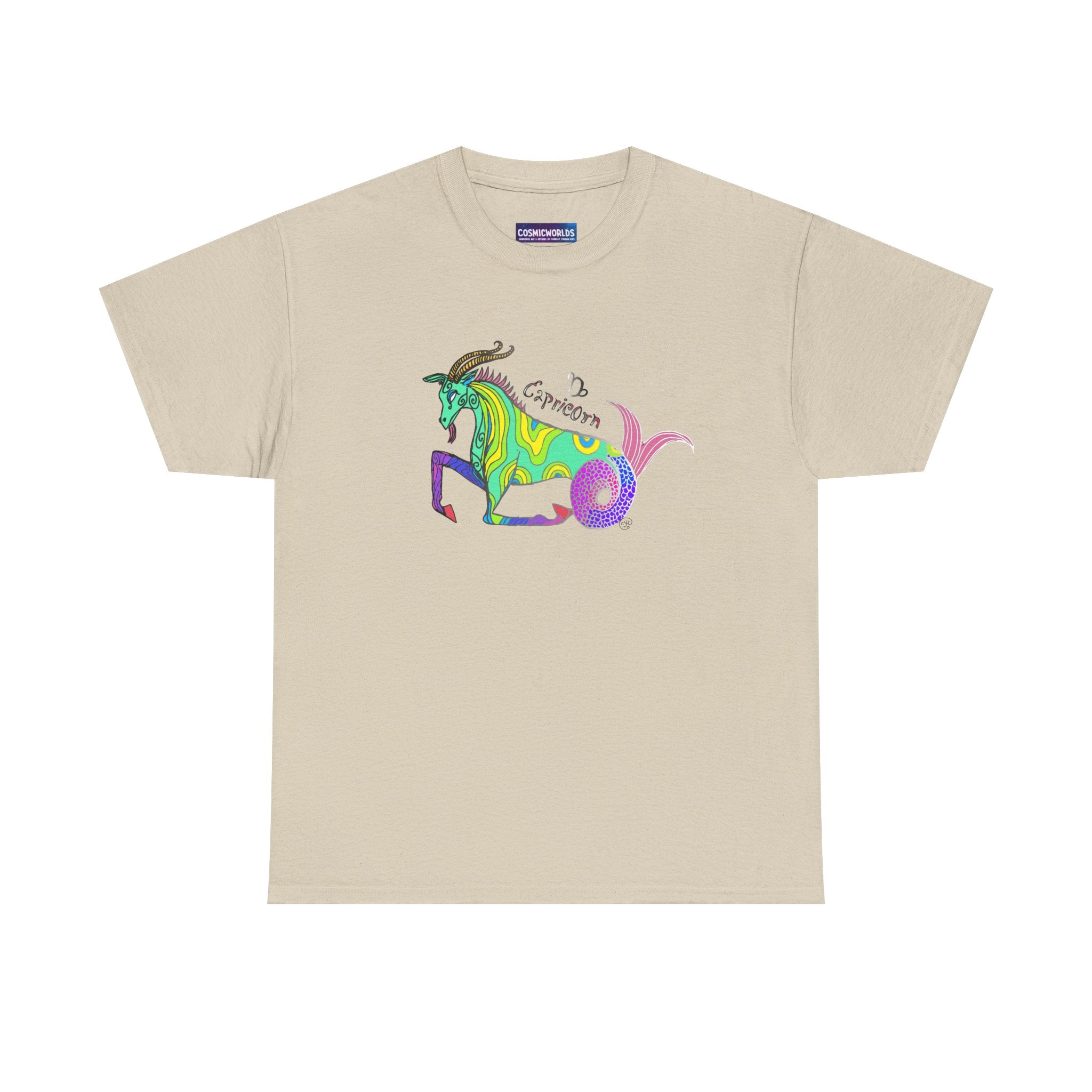 Capricorn Mythical Goat Tee — Colorful Zodiac Shirt