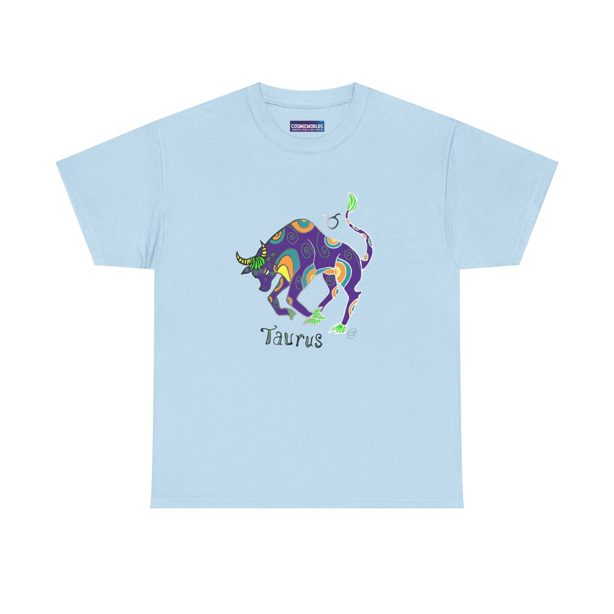 Taurus Bull Zodiac T-Shirt — Colorful Astrological Tee for Taurus Birthday Gifts