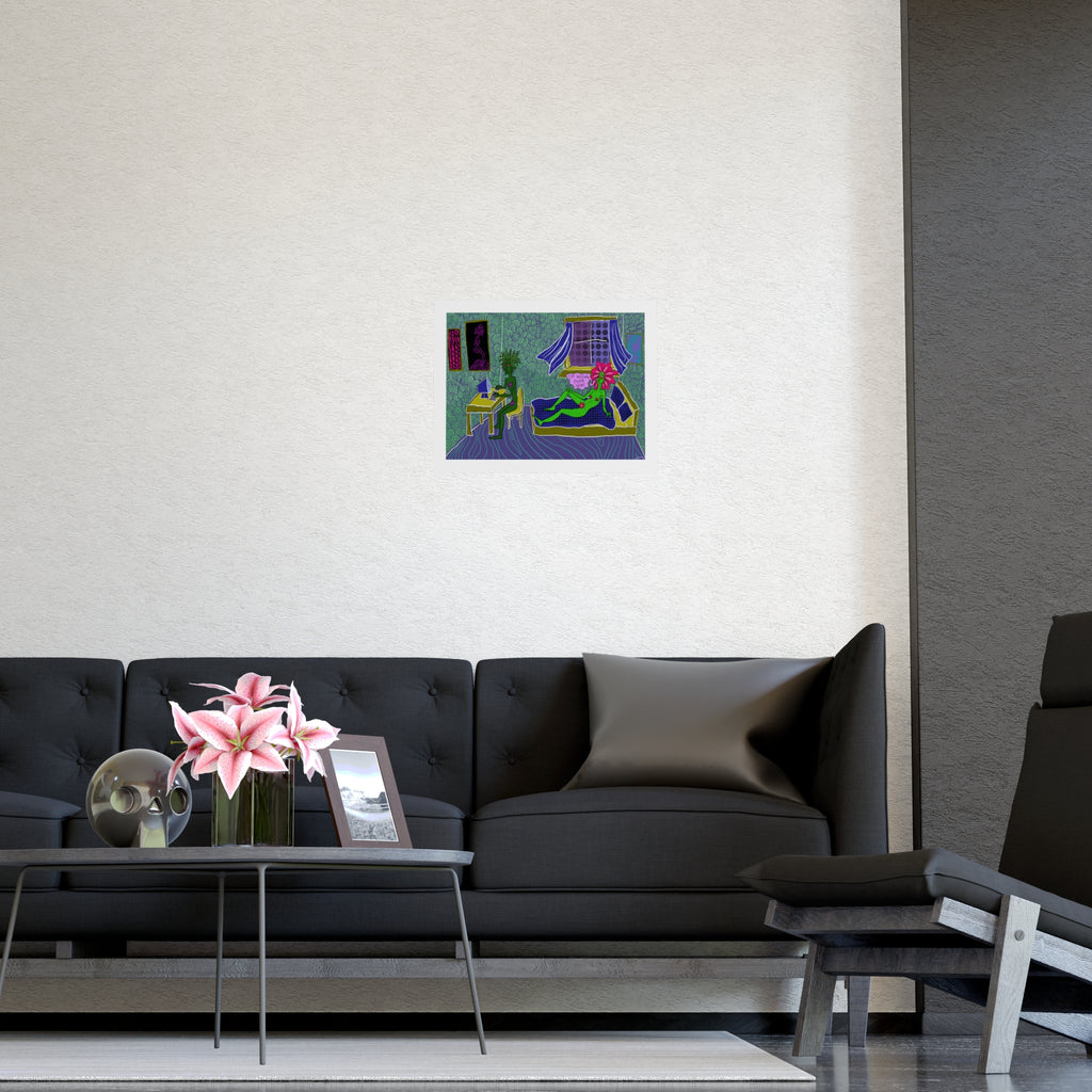 Surreal Bedroom Art Poster — “I’m Wilting” Matte Print