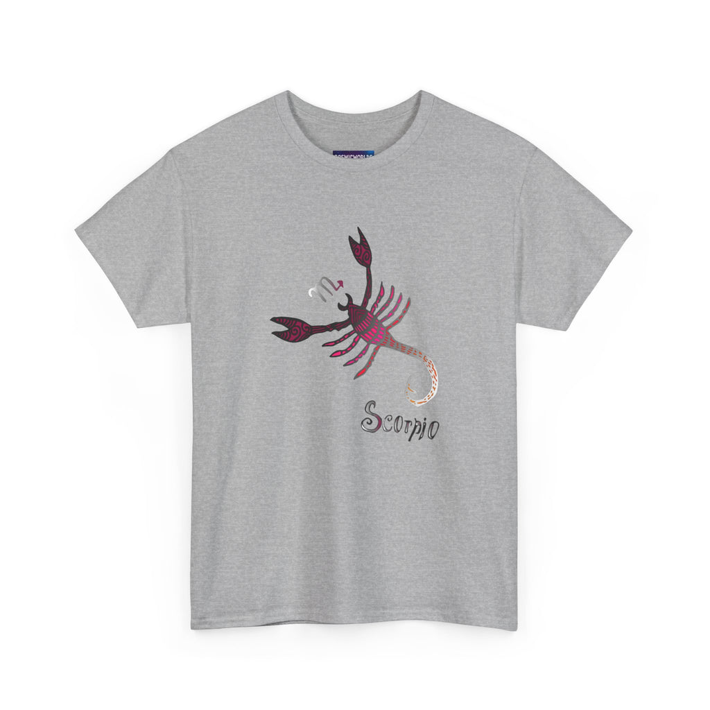 Scorpio Zodiac T‑Shirt — Stylized Scorpion Astrology Tee