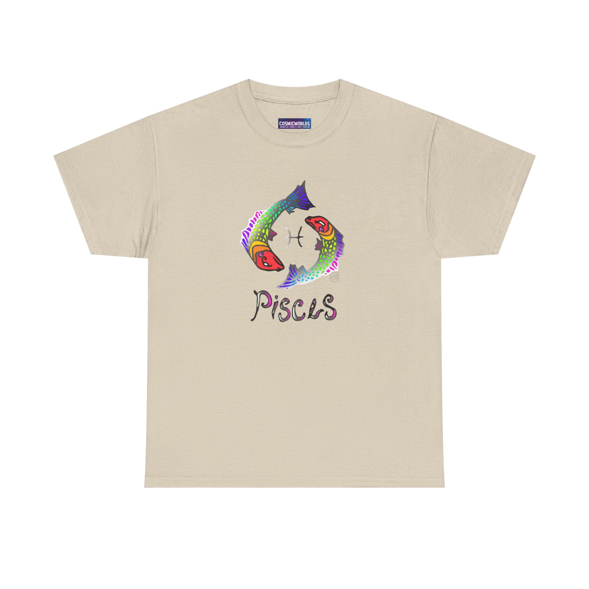 Pisces Zodiac T-Shirt — Colorful Fish Astrology Tee