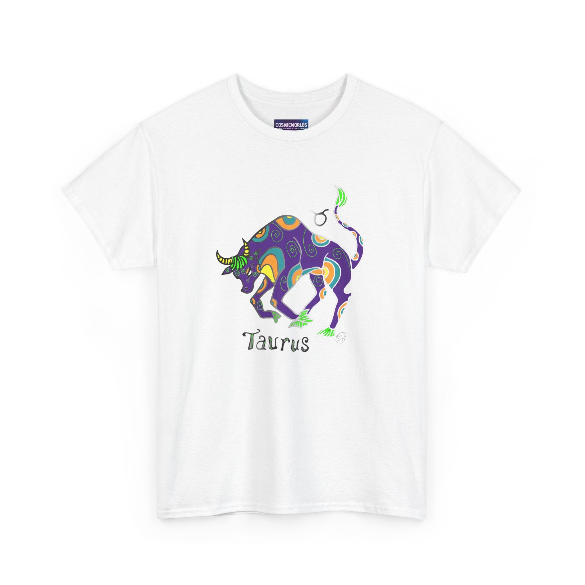 Taurus Bull Zodiac T-Shirt — Colorful Astrological Tee for Taurus Birthday Gifts