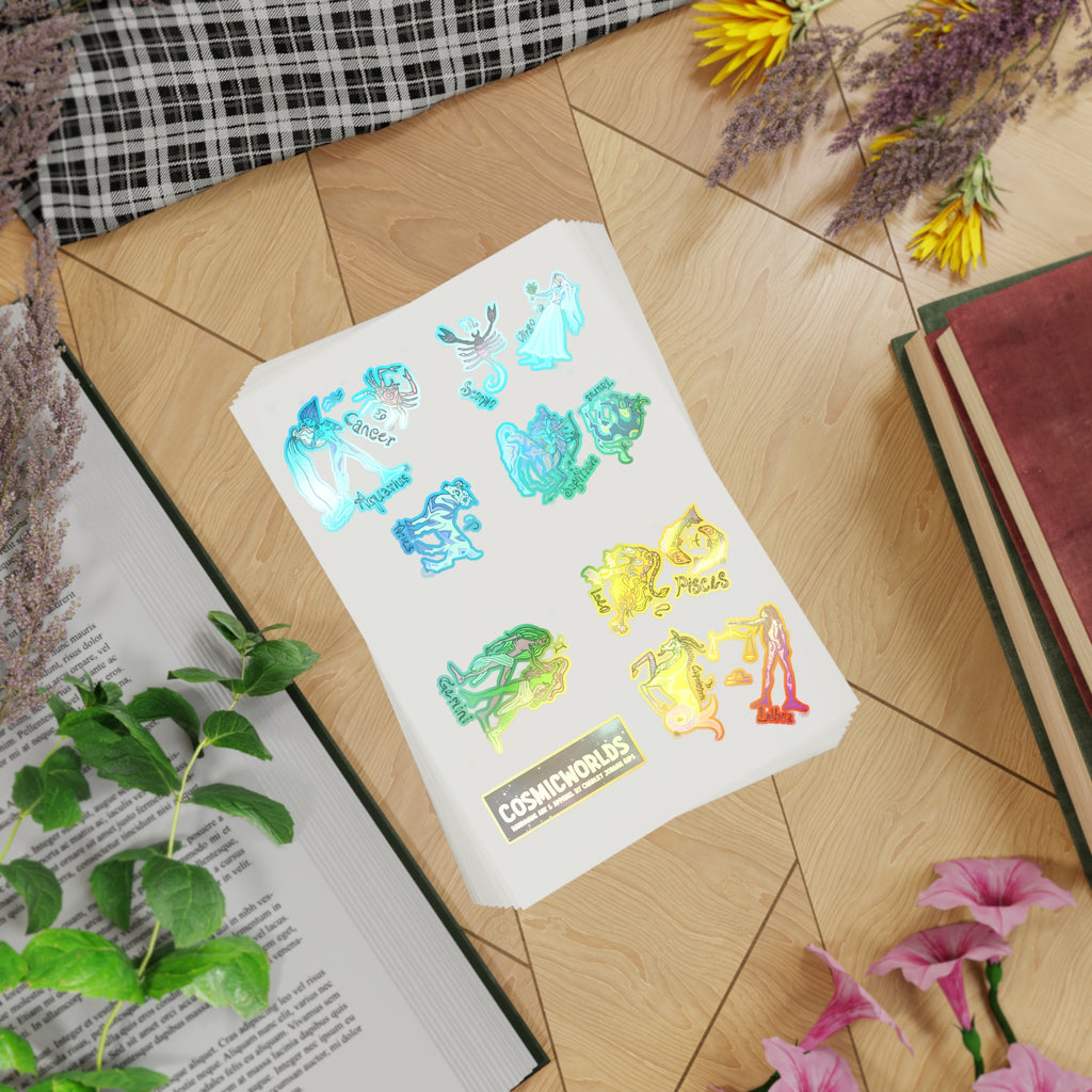 Zodiac Sticker Sheet Bundle, 10pcs