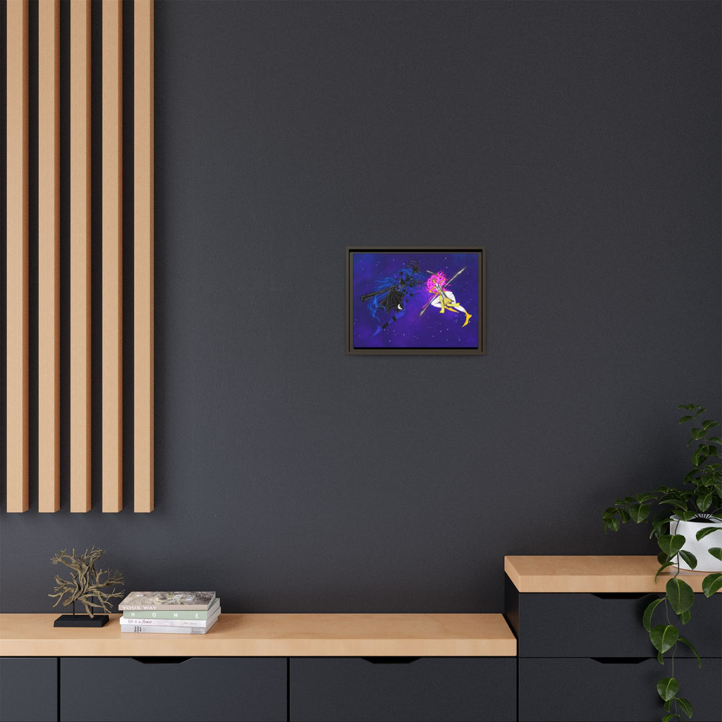 Framed Matte Canvas — Cosmic Duel Sailor Warriors Wall Art