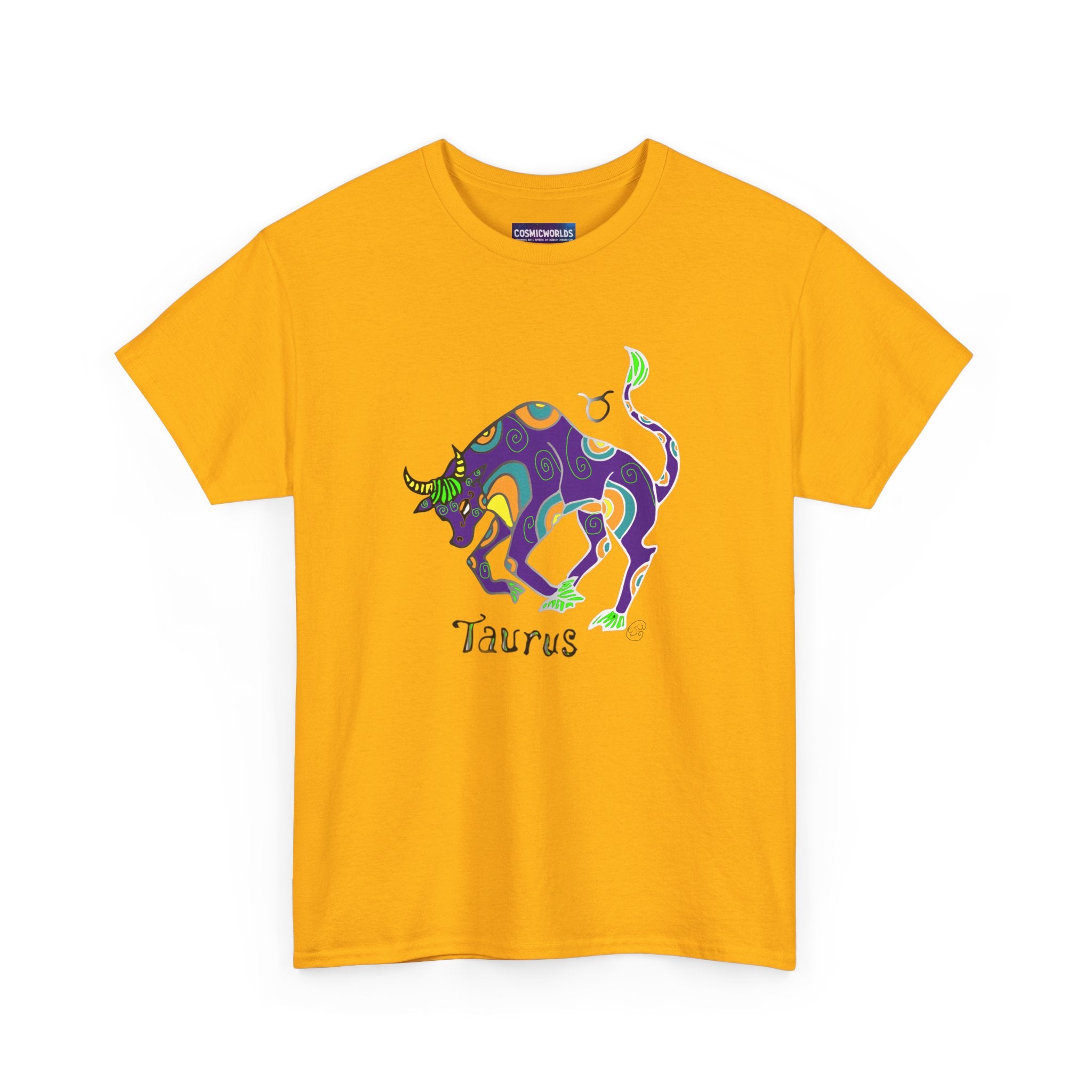 Taurus Bull Zodiac T-Shirt — Colorful Astrological Tee for Taurus Birthday Gifts