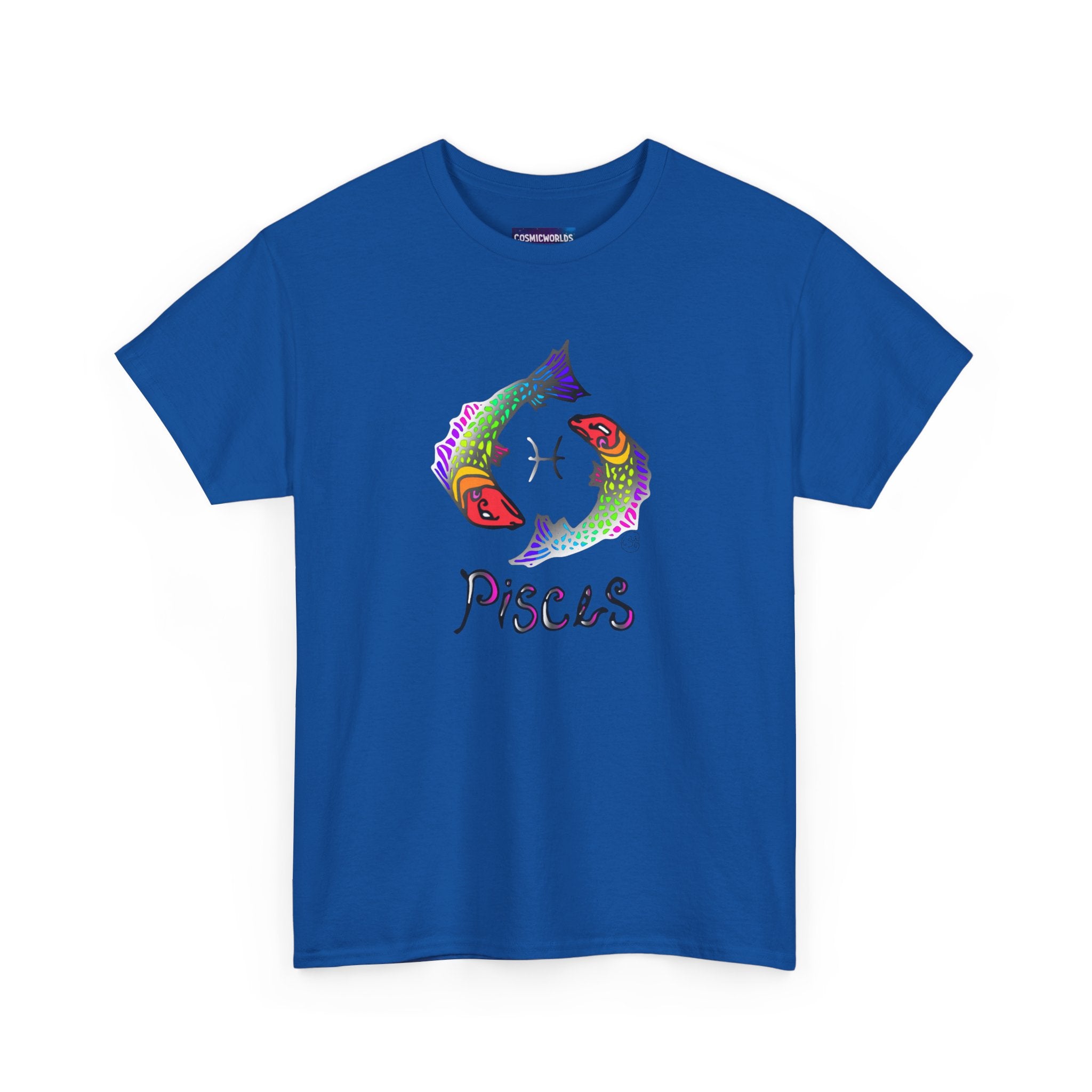 Pisces Zodiac T-Shirt — Colorful Fish Astrology Tee