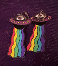 UFO Eyeball Clip On Earrings